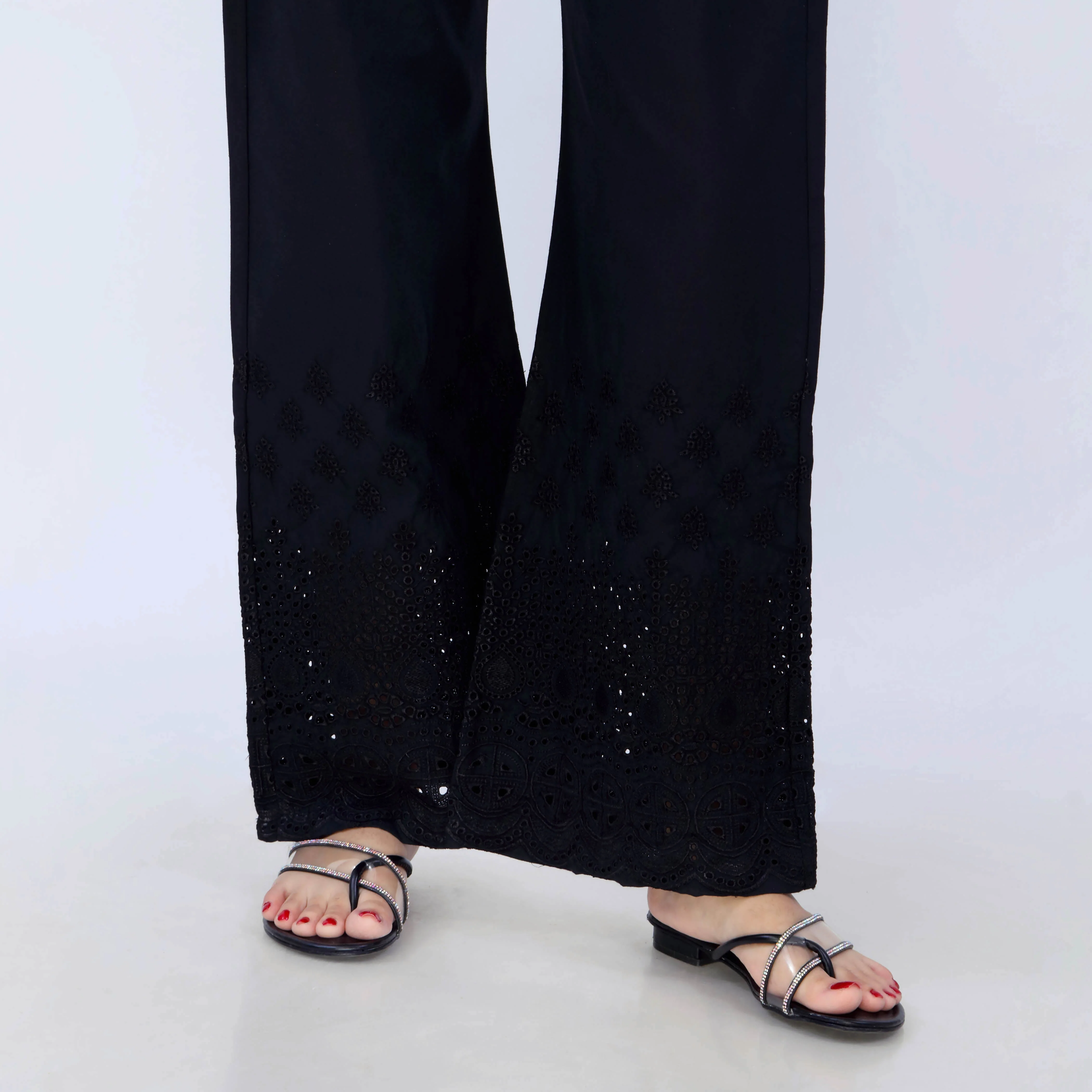 Black Cotton Cambric Trouser PL5080 - Image 2