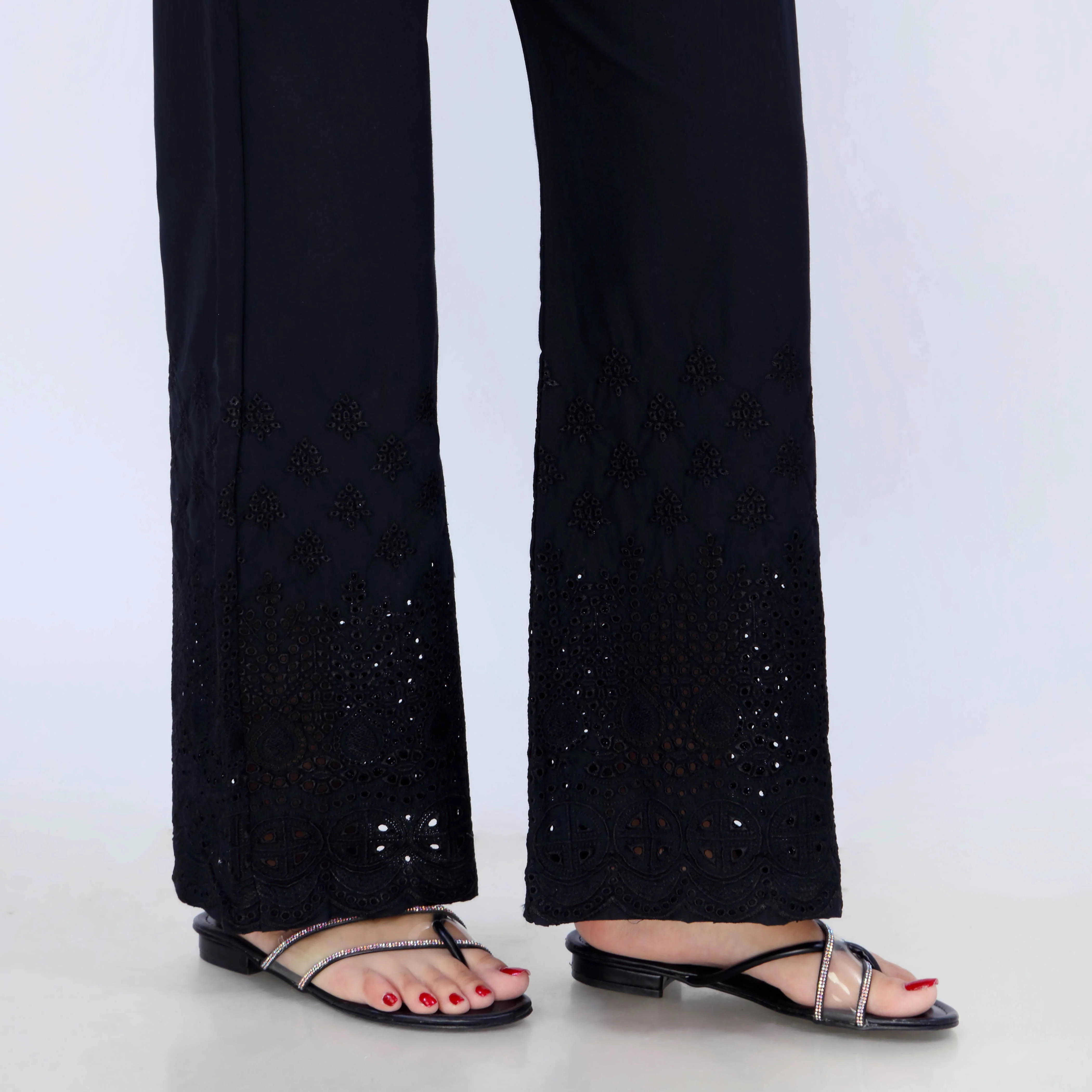 Black Cotton Cambric Trouser PL5080 - Image 3