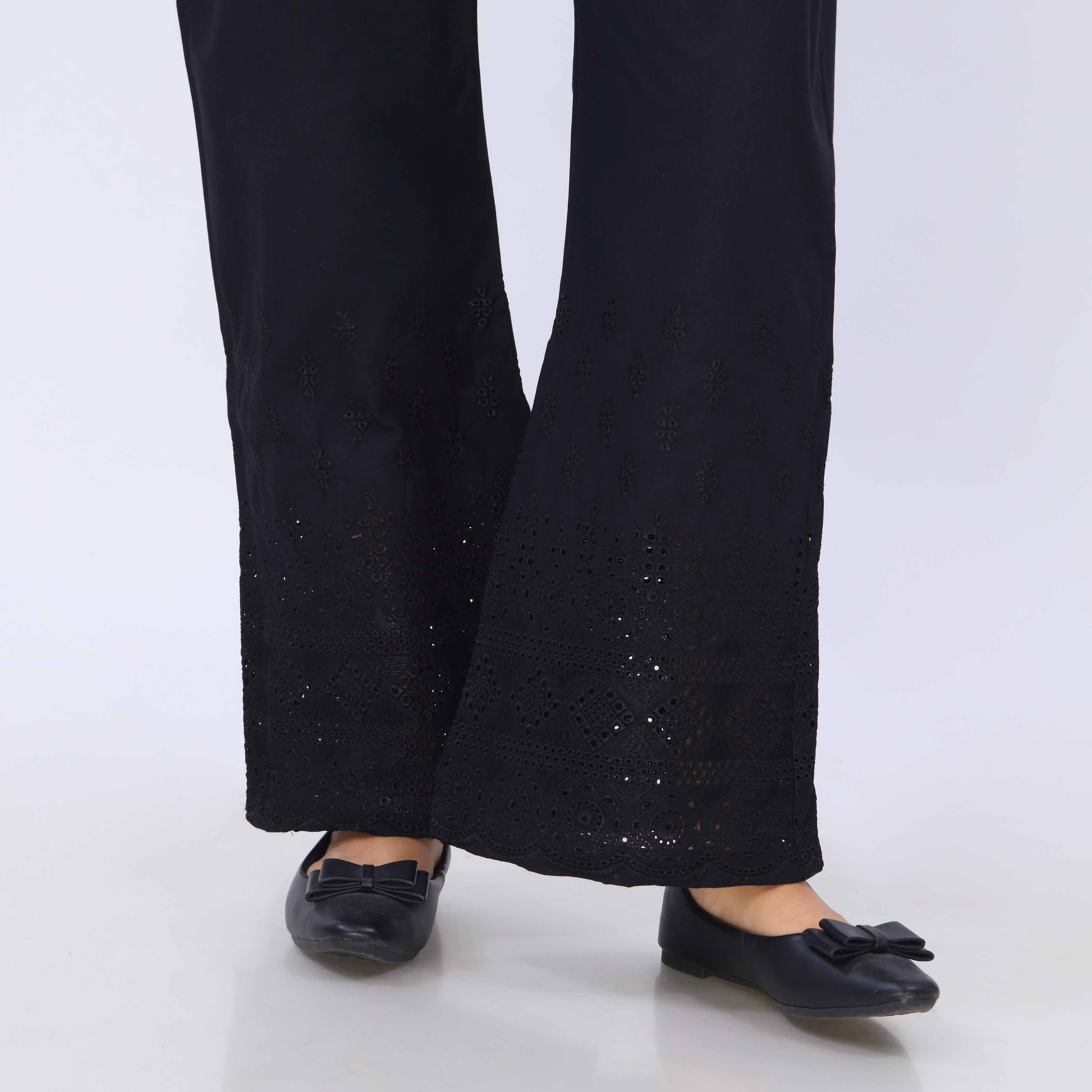Black Cotton Cambric Trouser PL5083 - Image 2