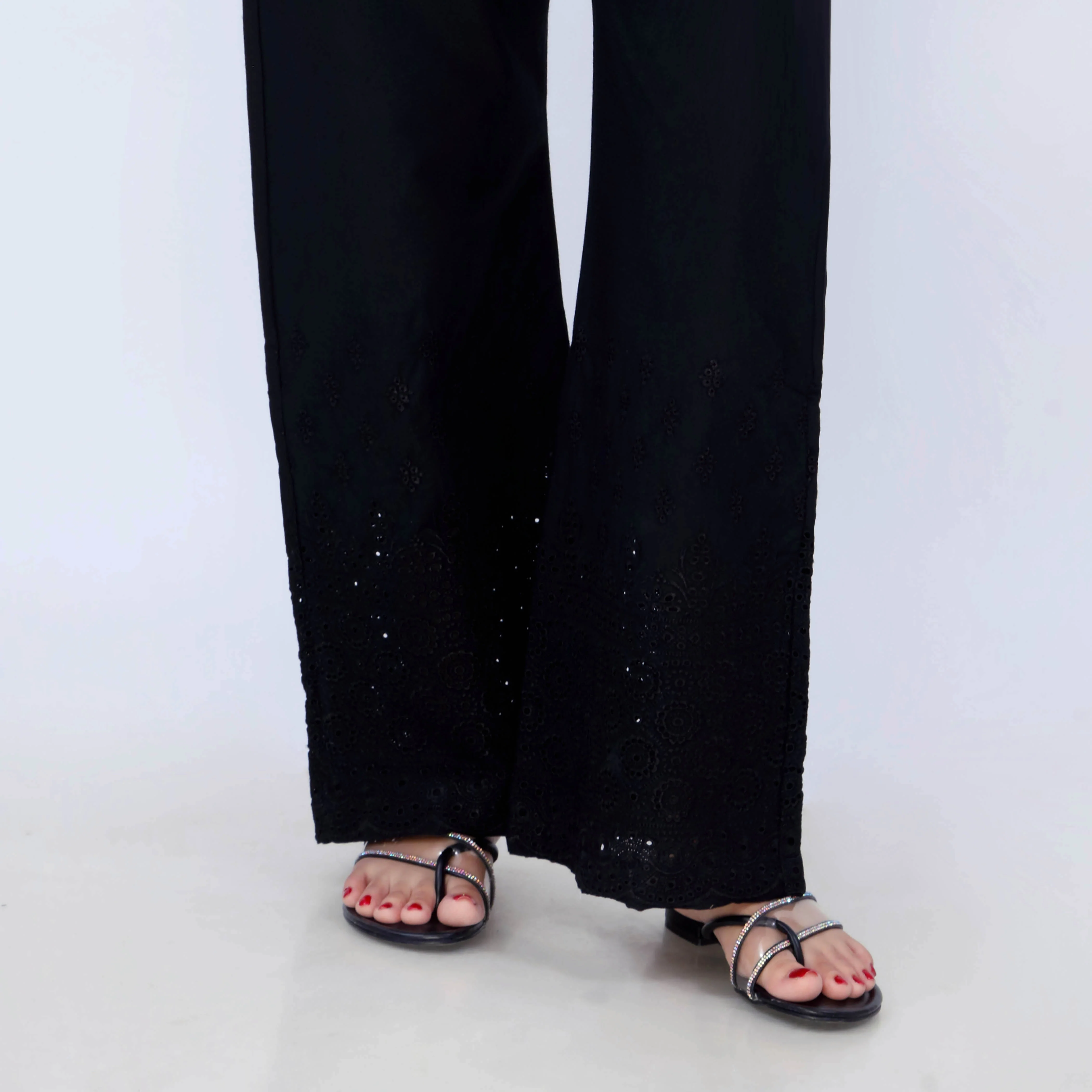 Black Cotton Cambric Trouser PL5086 - Image 2
