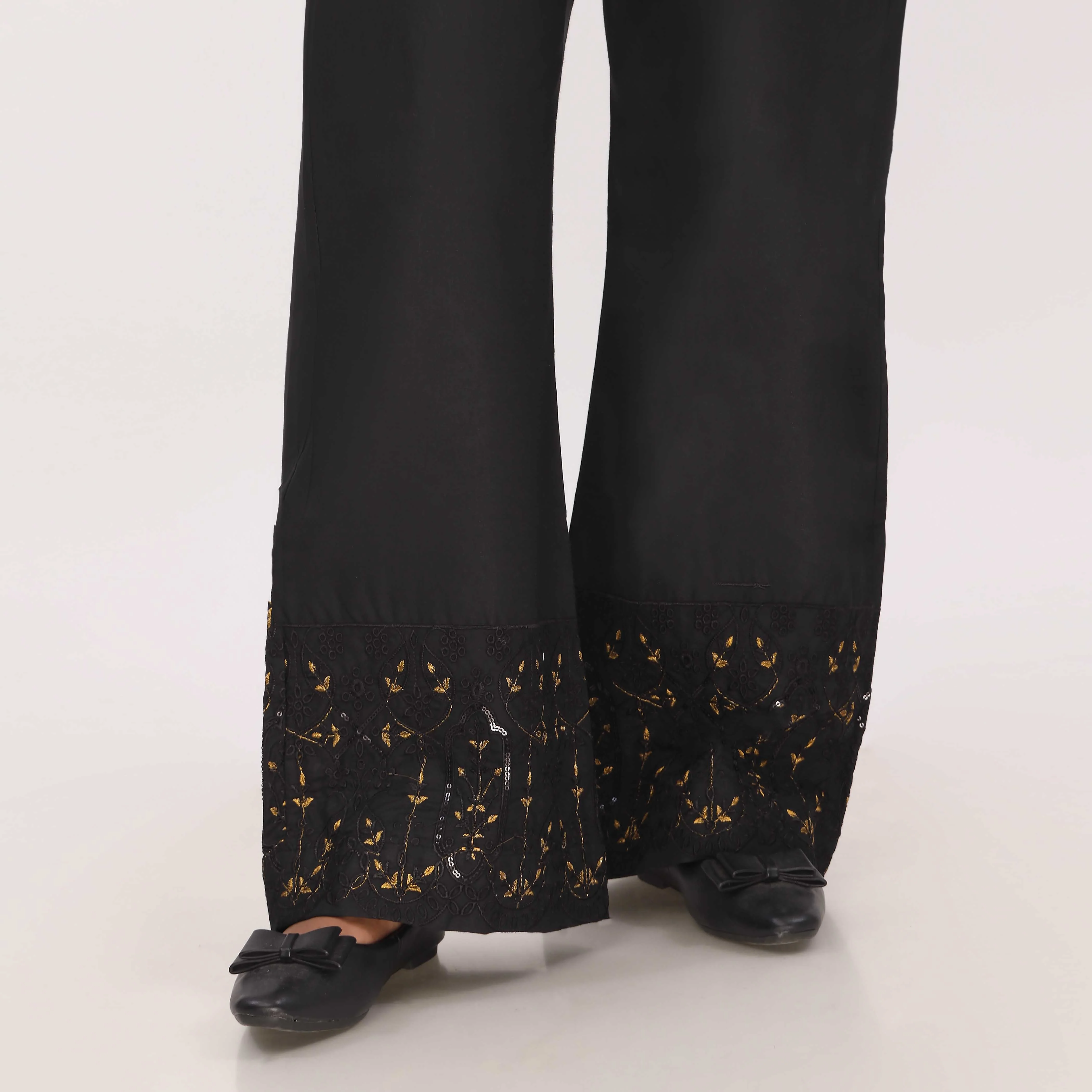 Black Cotton Cambric Trouser PL5098 - Image 2