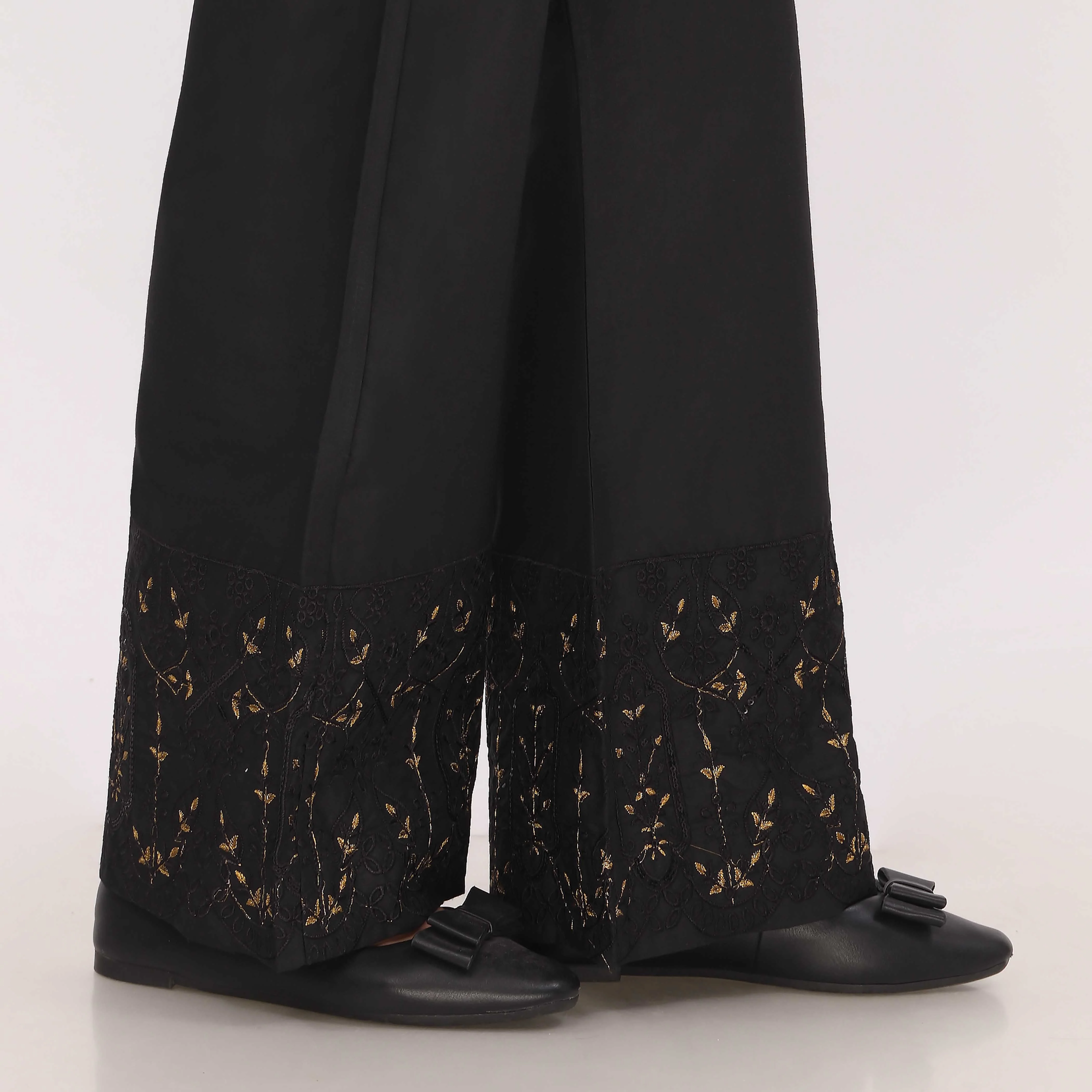 Black Cotton Cambric Trouser PL5098 - Image 4