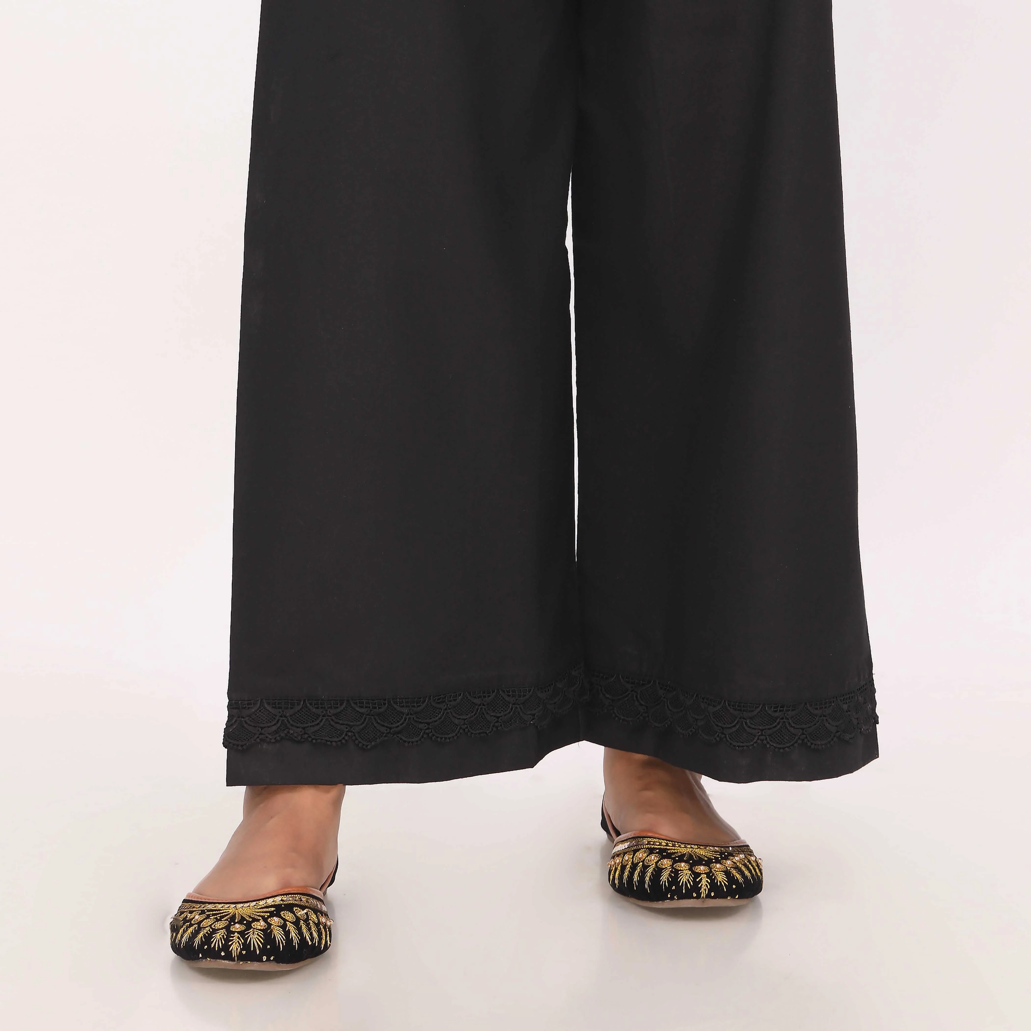 Black Cotton Cambric Trouser PL5131 - Image 2