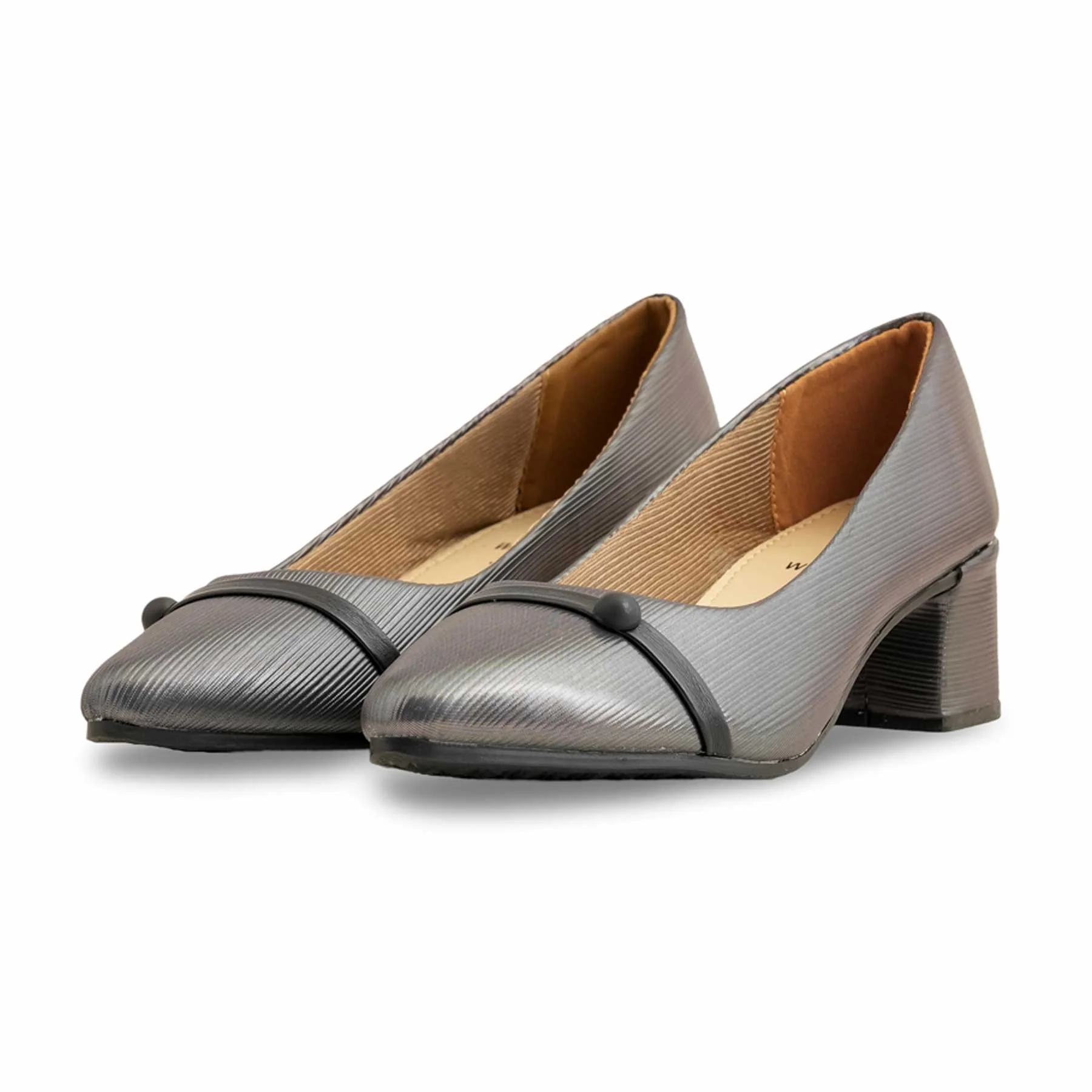 Black Court Shoes For Ladies WN7481 - Image 2