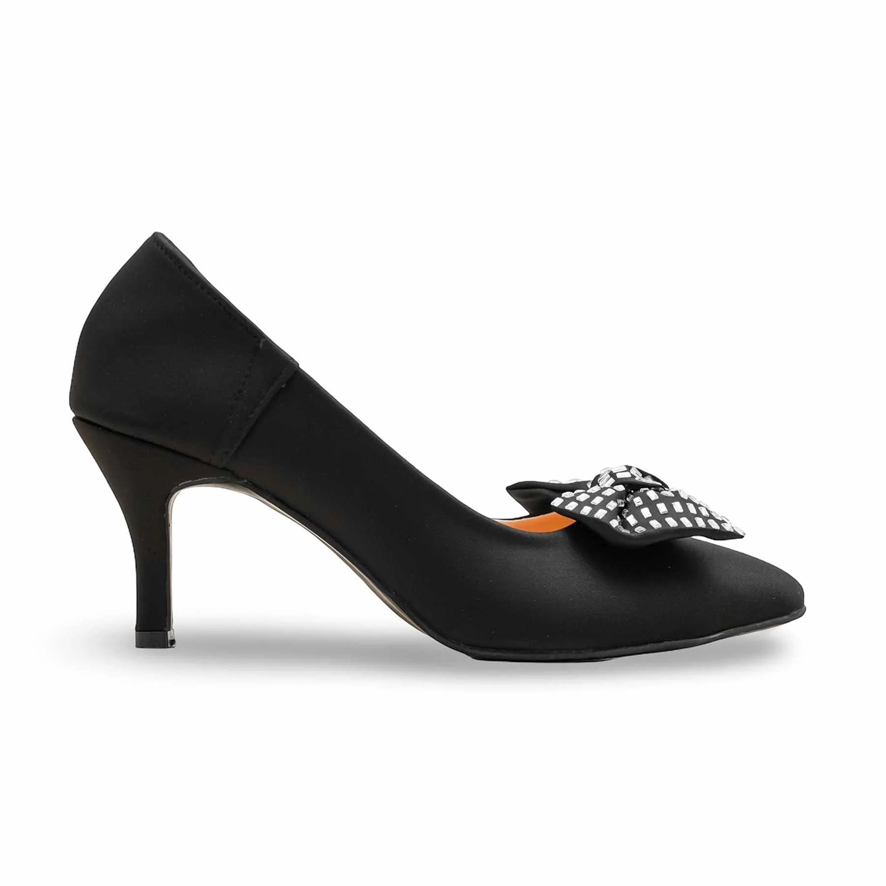 Black Court Shoes For Ladies WN7506 - Image 2