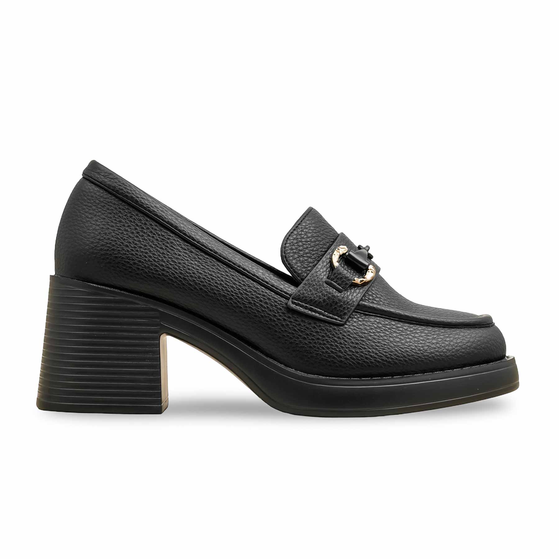 Black Court Shoes For Ladies WN7511 - Image 2