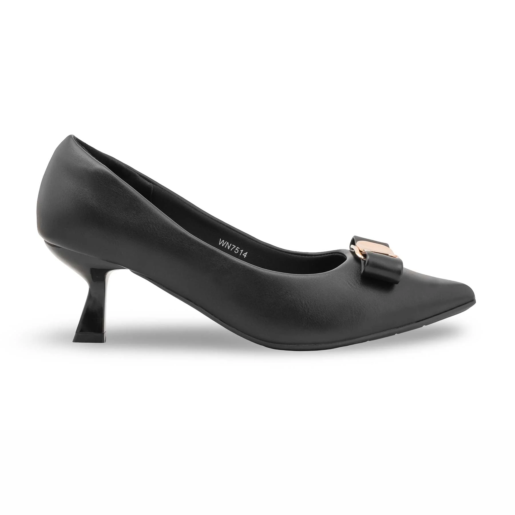 Black Court Shoes For Ladies WN7514 - Image 3