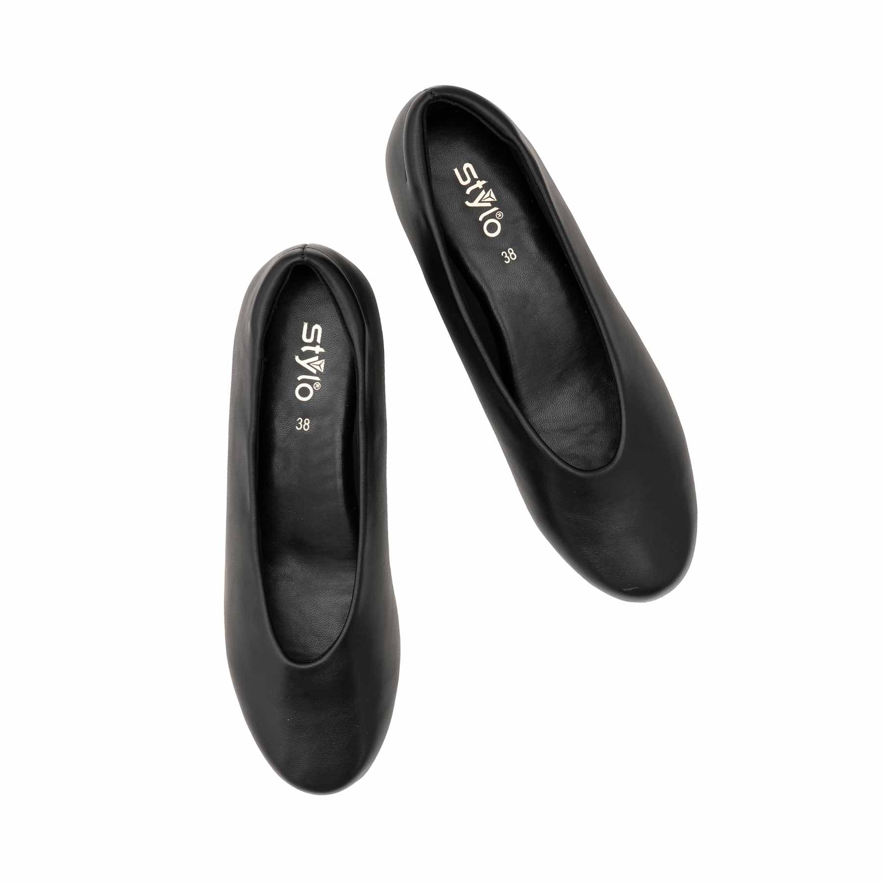 Black Court Shoes For Ladies WN7554 - Image 5