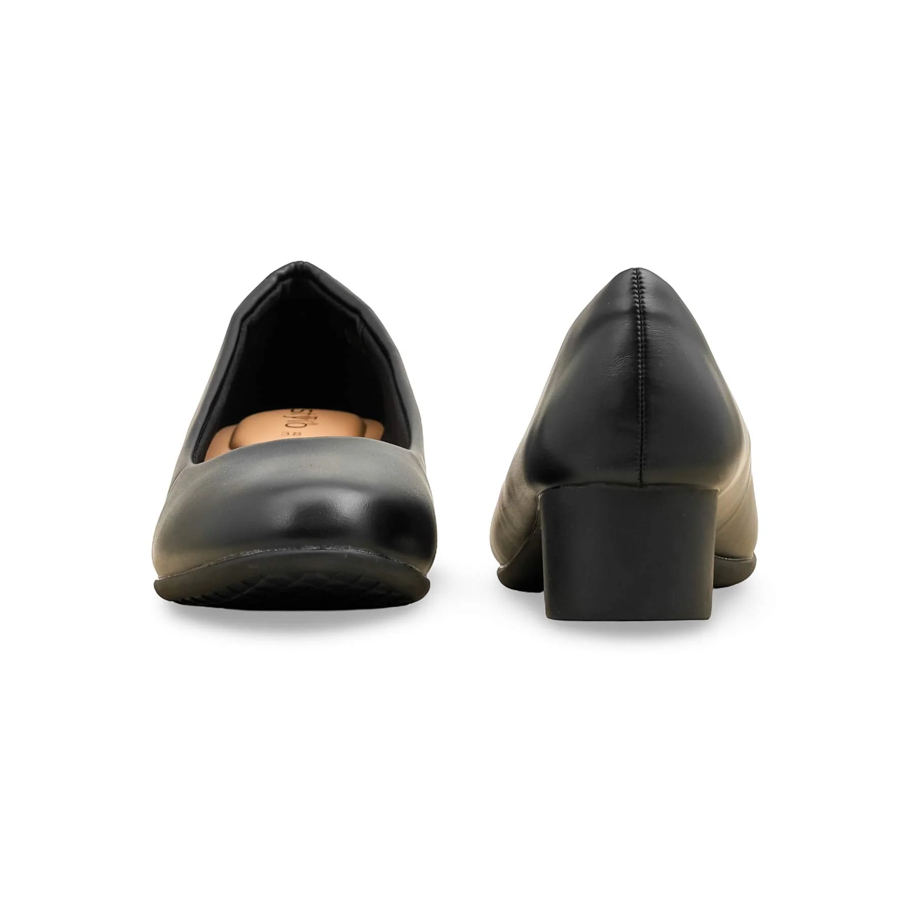 Black Court Shoes For Women WN7509 - Image 3