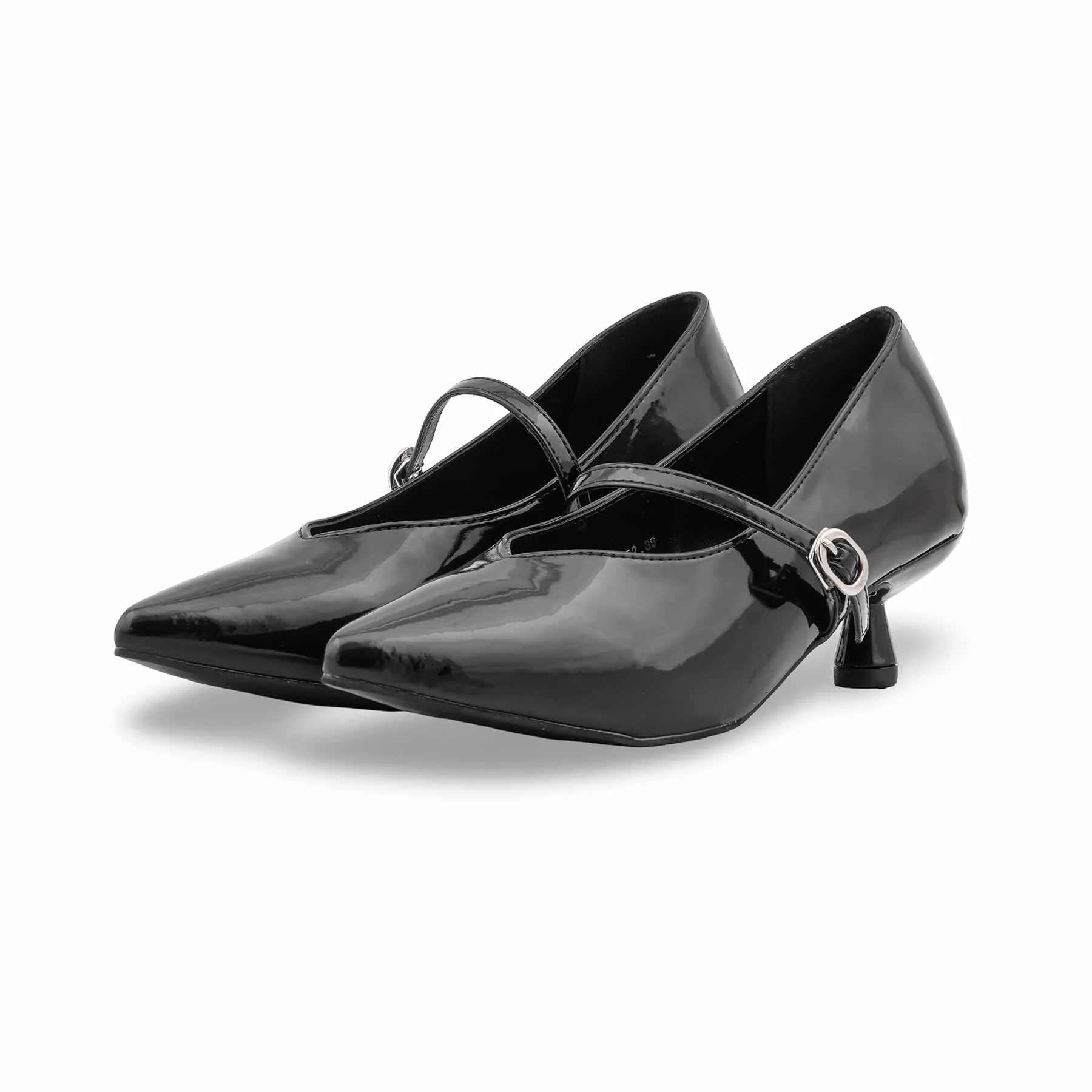 Black Court Shoes For Women WN7552 - Image 3
