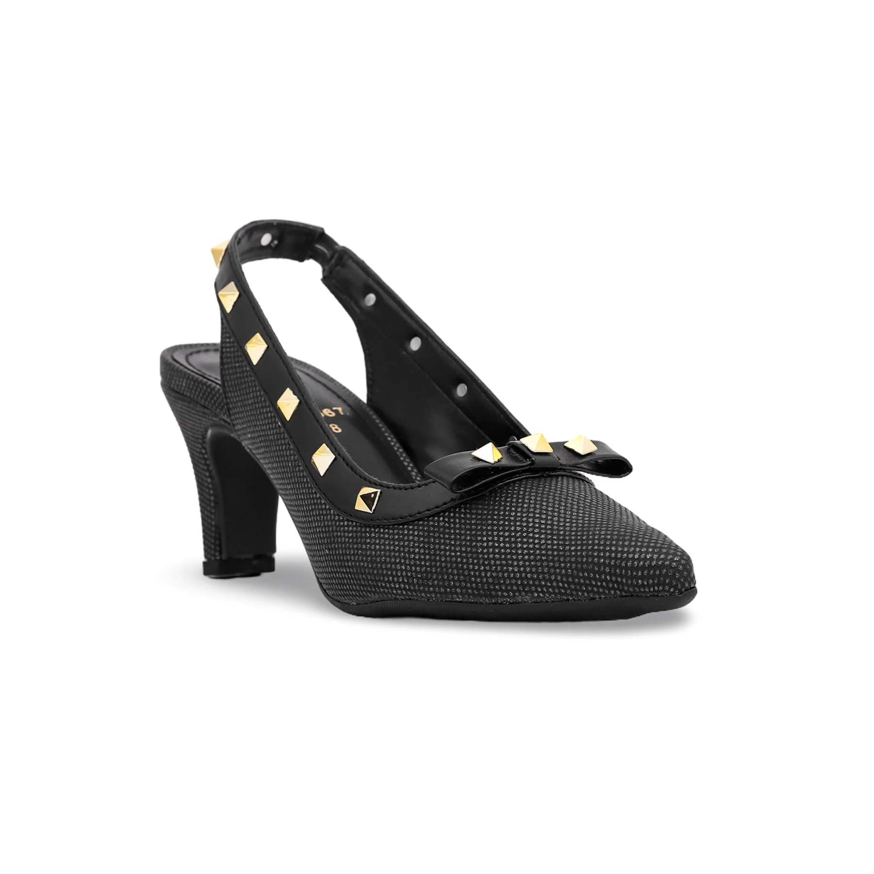 Black Court Shoes WN7367 - Image 2