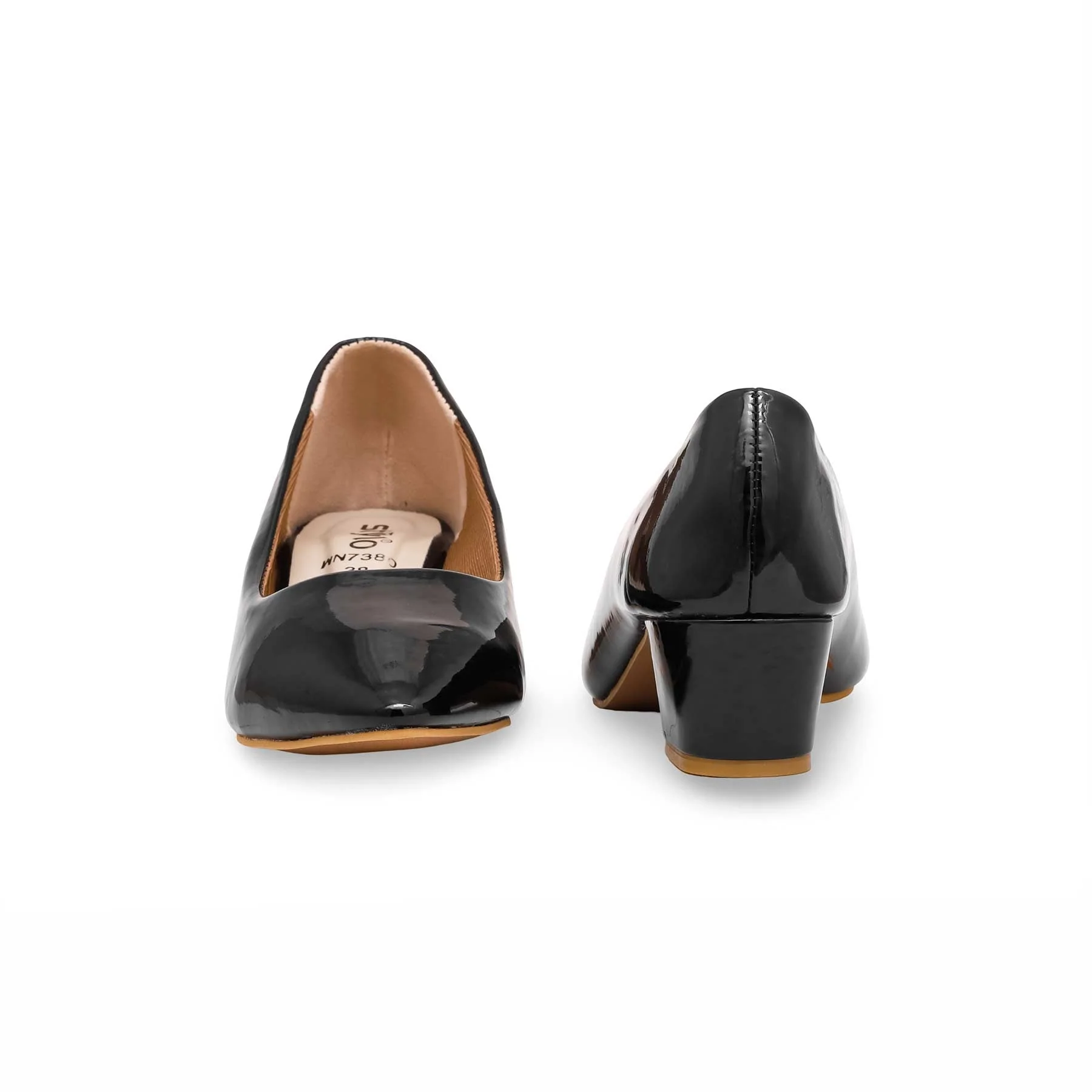 Black Court Shoes WN7380 - Image 3