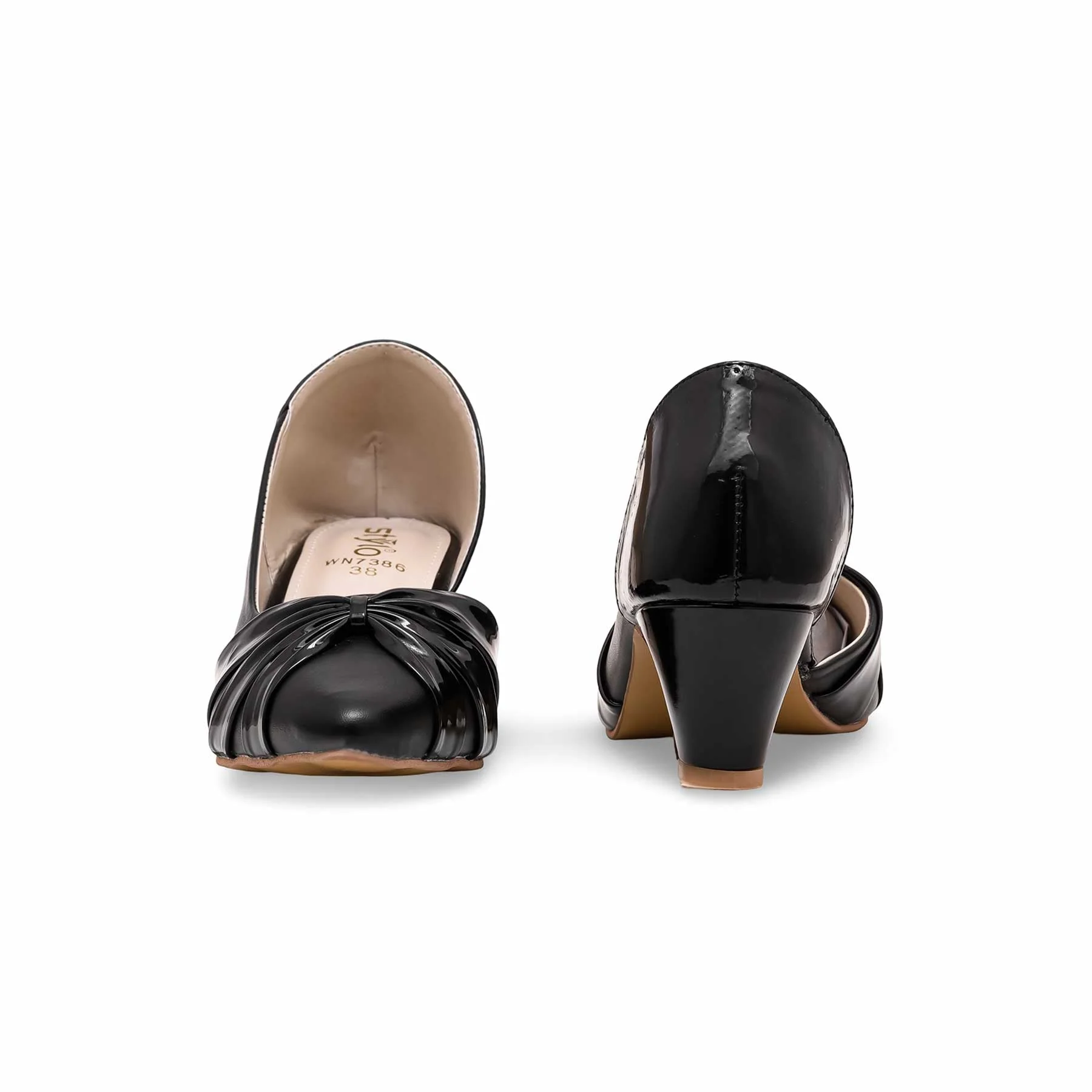 Black Court Shoes WN7386 - Image 3