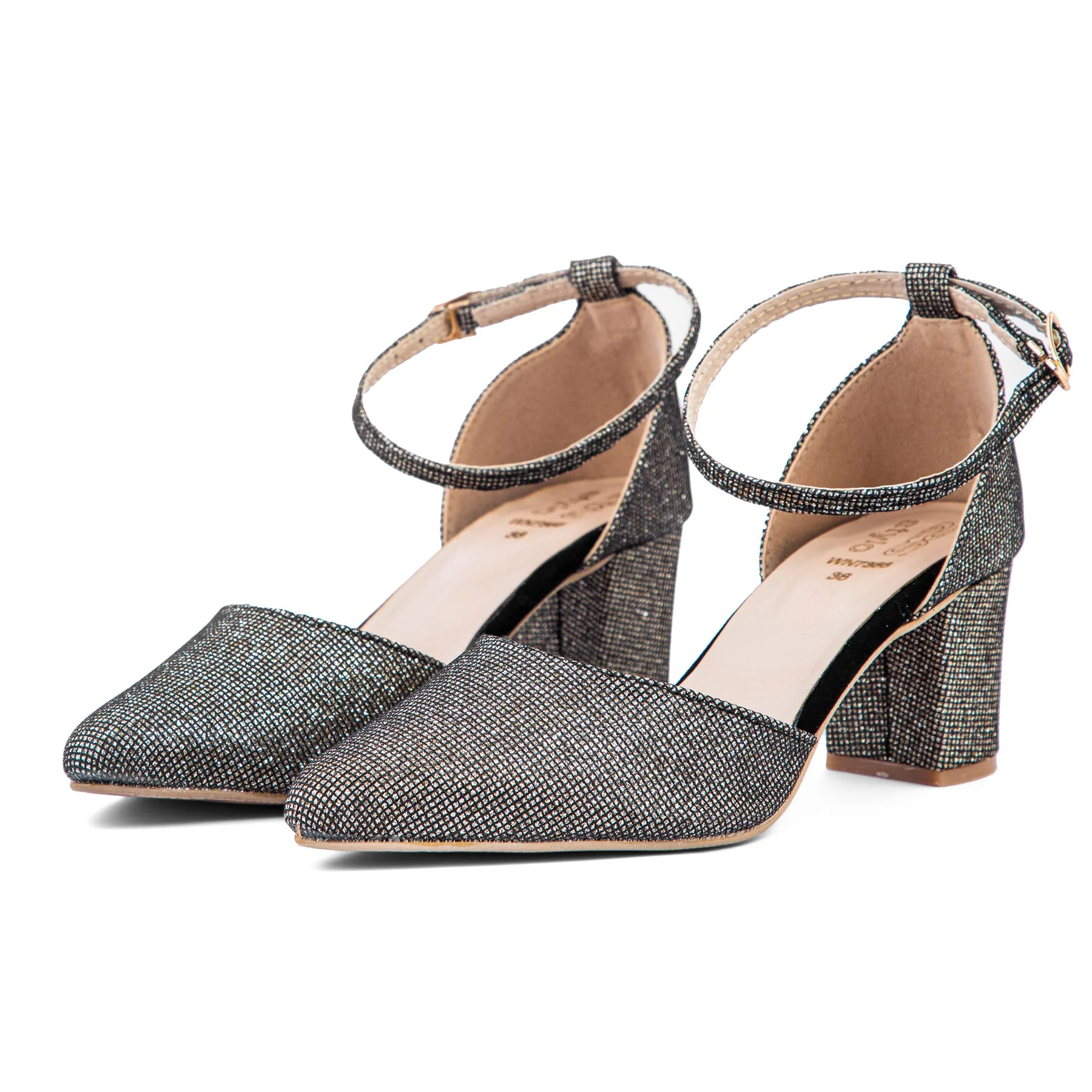 Black Court Shoes WN7388 - Image 2