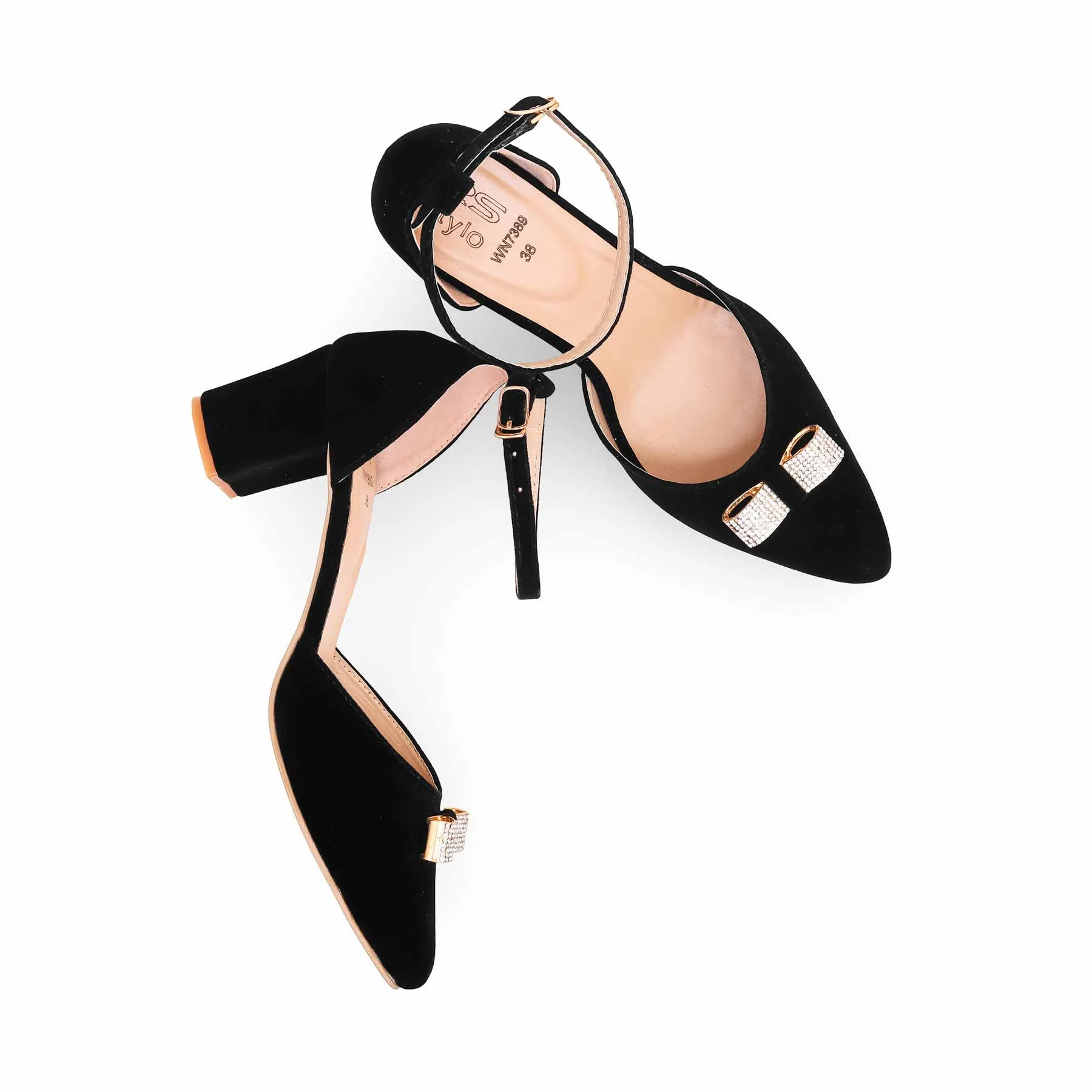 Black Court Shoes WN7389 - Image 4