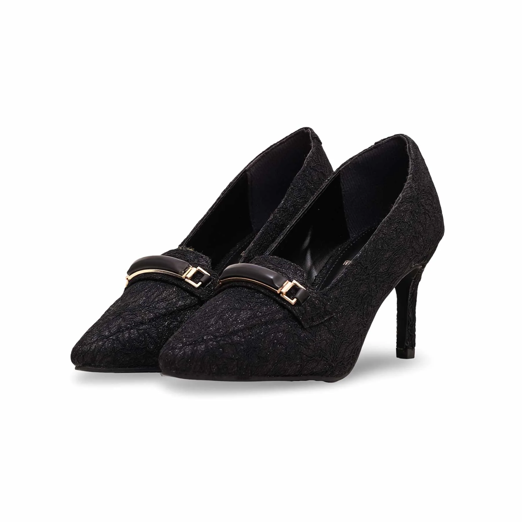 Black Court Shoes WN7423 - Image 2
