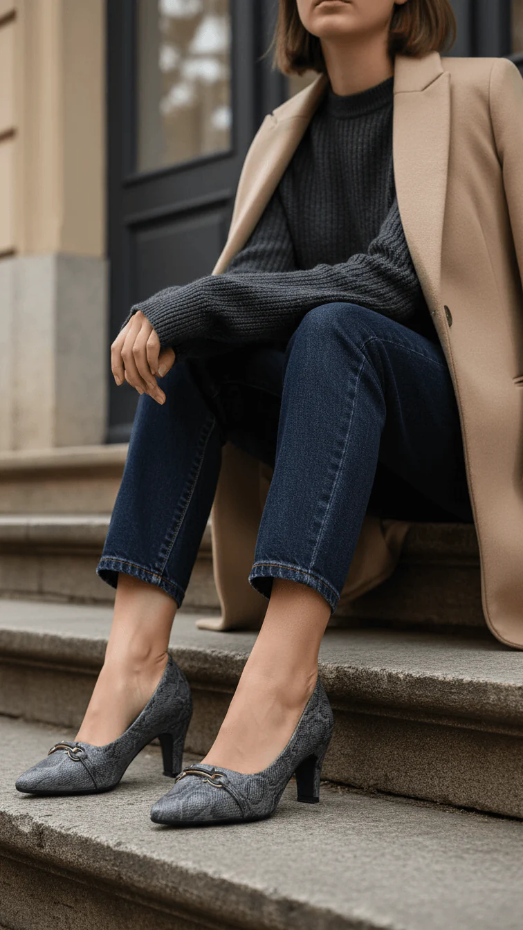 Black Court Shoes WN7435
