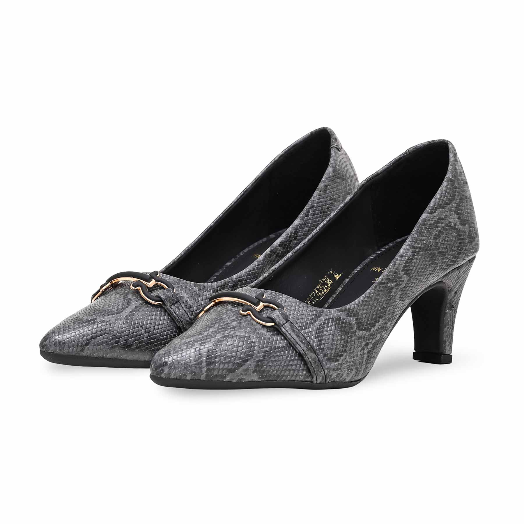 Black Court Shoes WN7435 - Image 3