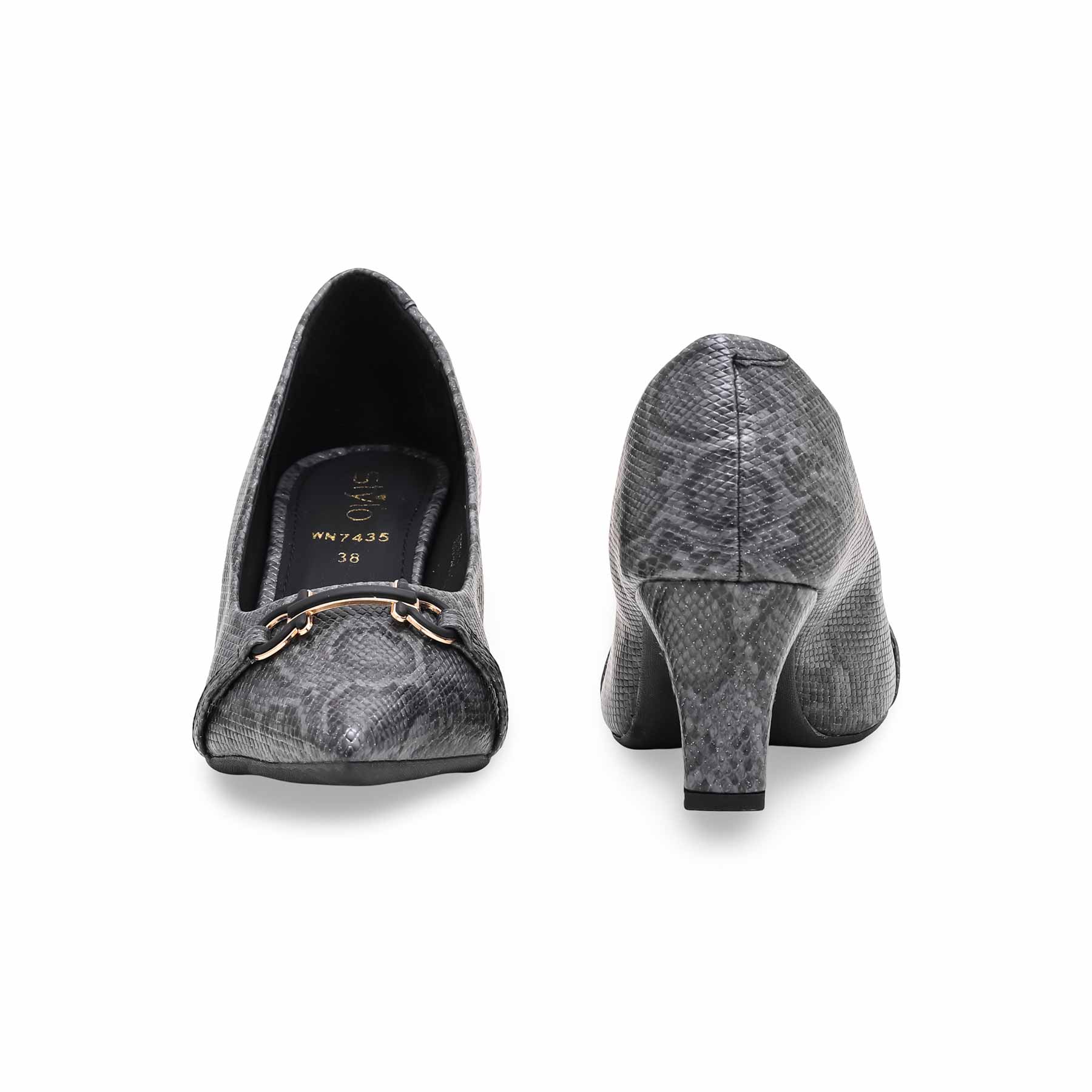 Black Court Shoes WN7435 - Image 4