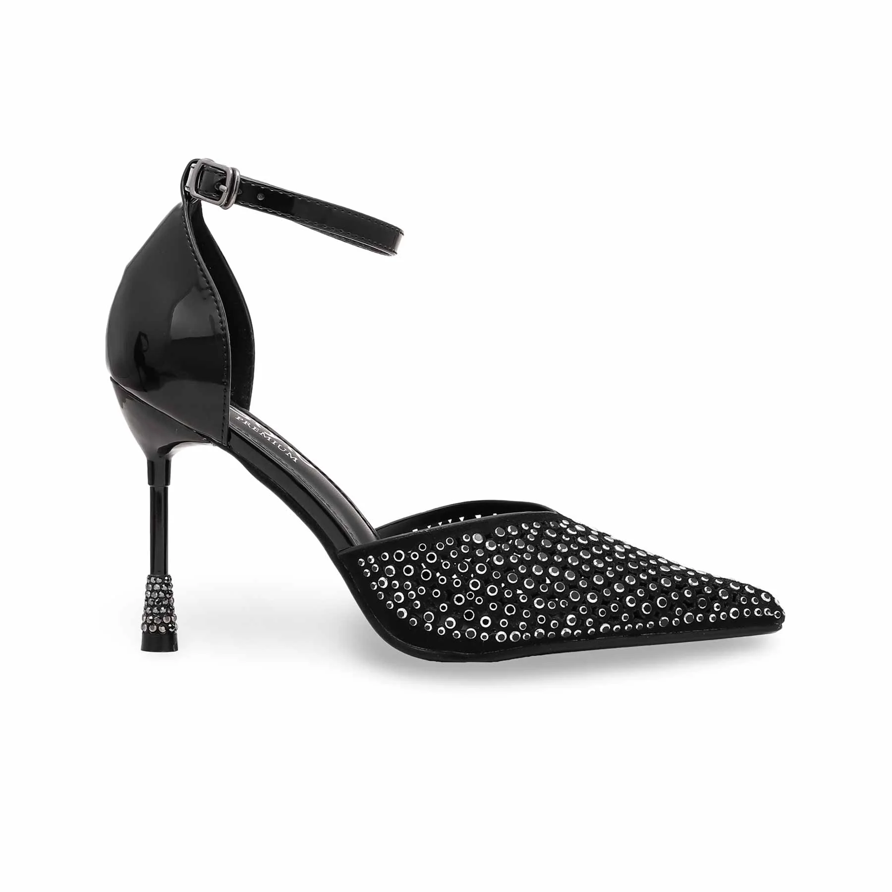 Black Court Shoes WN7444 - Image 2