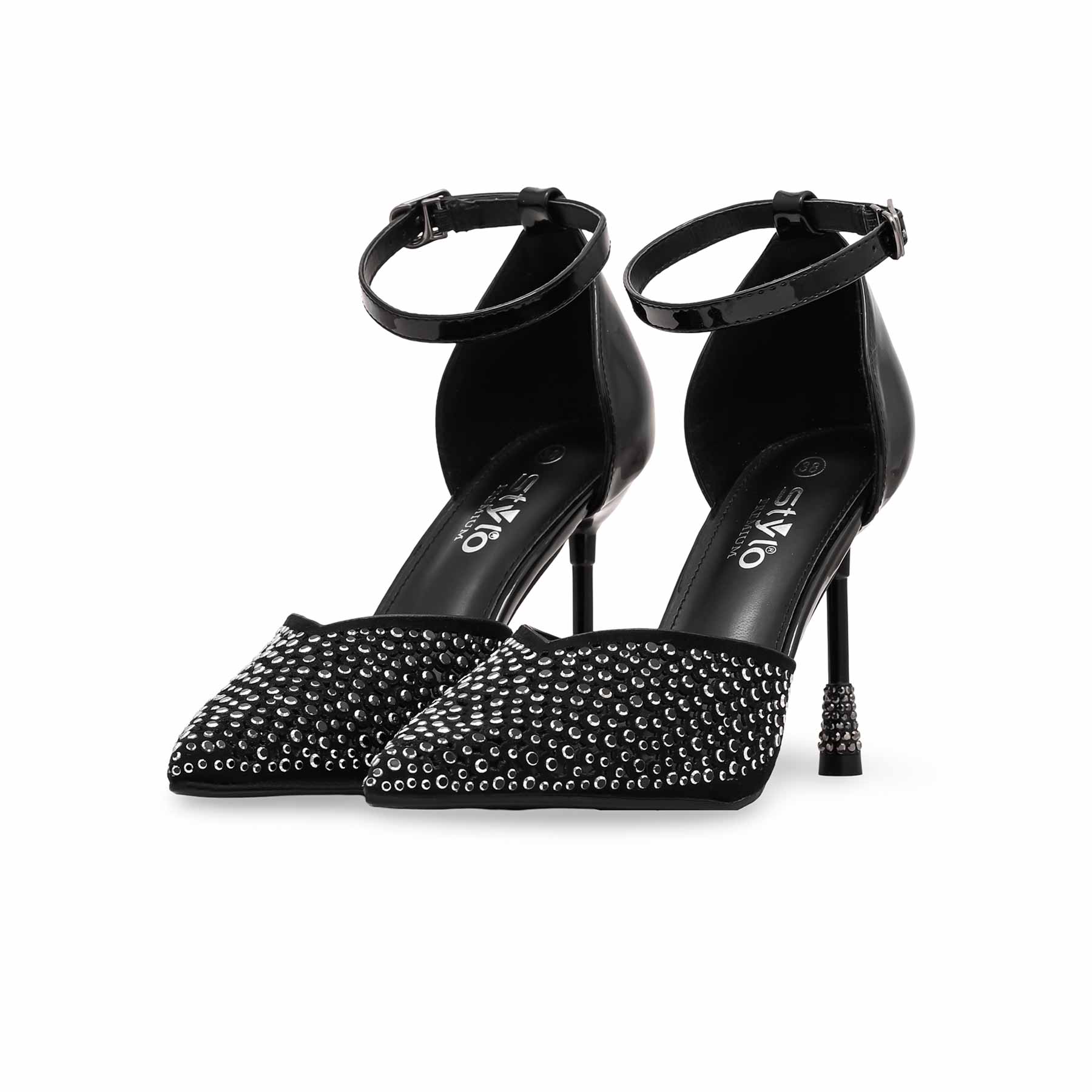 Black Court Shoes WN7444 - Image 3