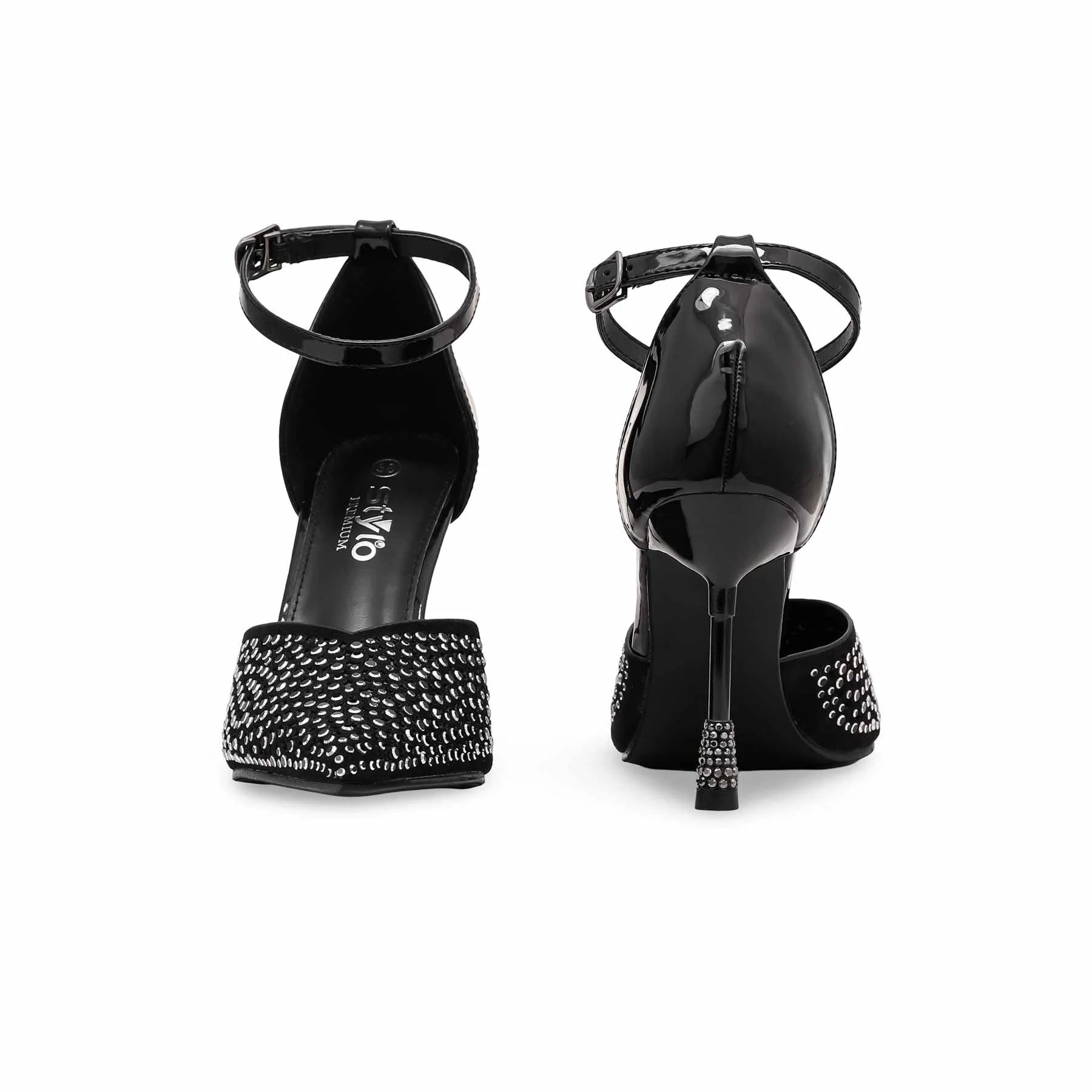 Black Court Shoes WN7444 - Image 4