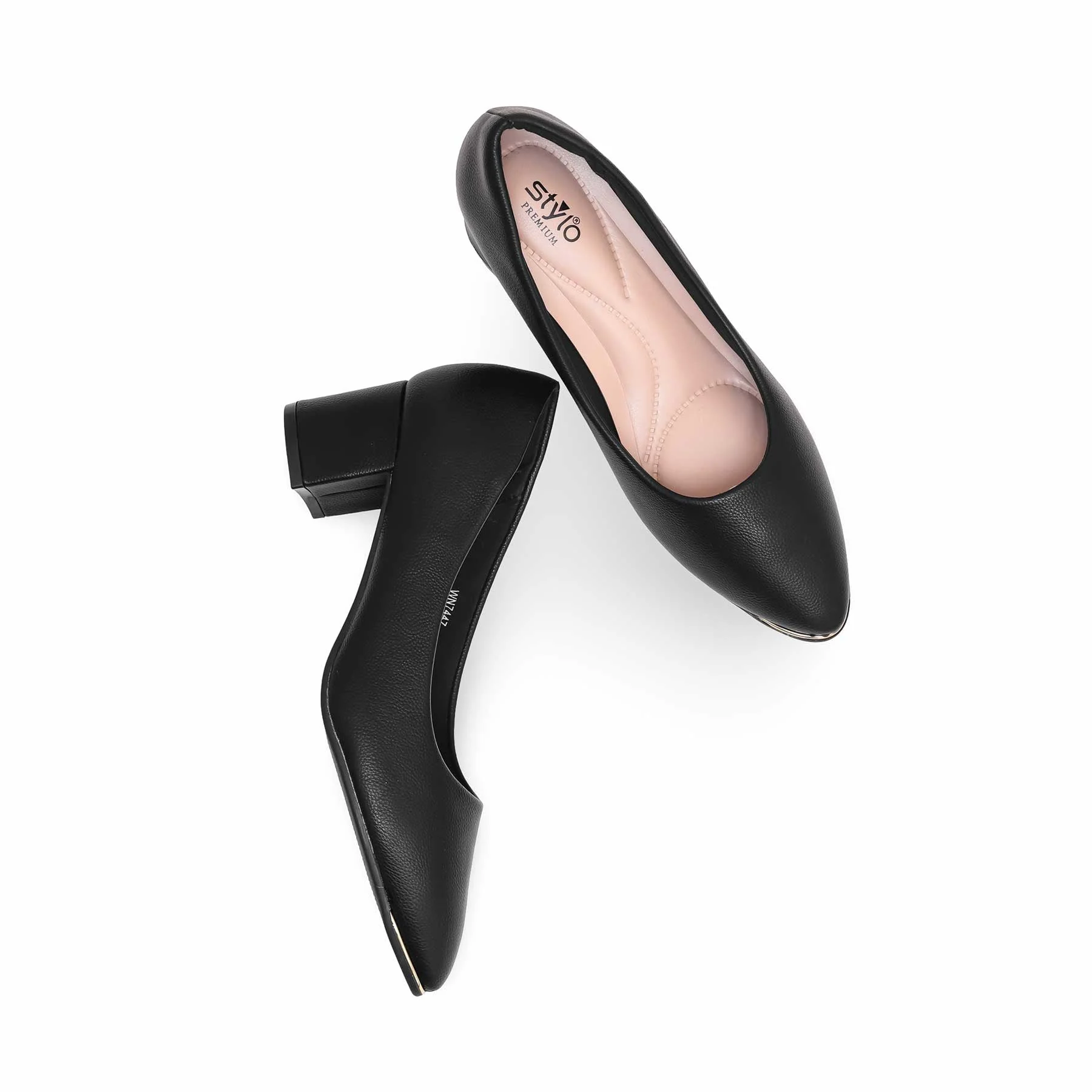 Black Court Shoes WN7447 - Image 4