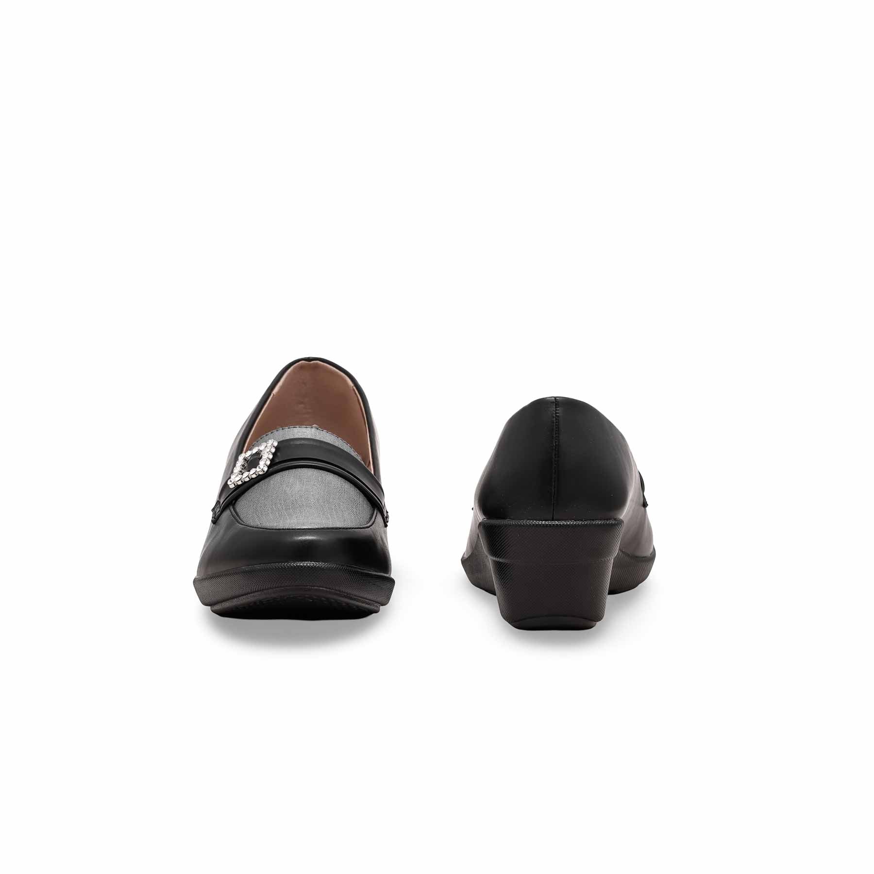 Black Court Shoes WN7456 - Image 3
