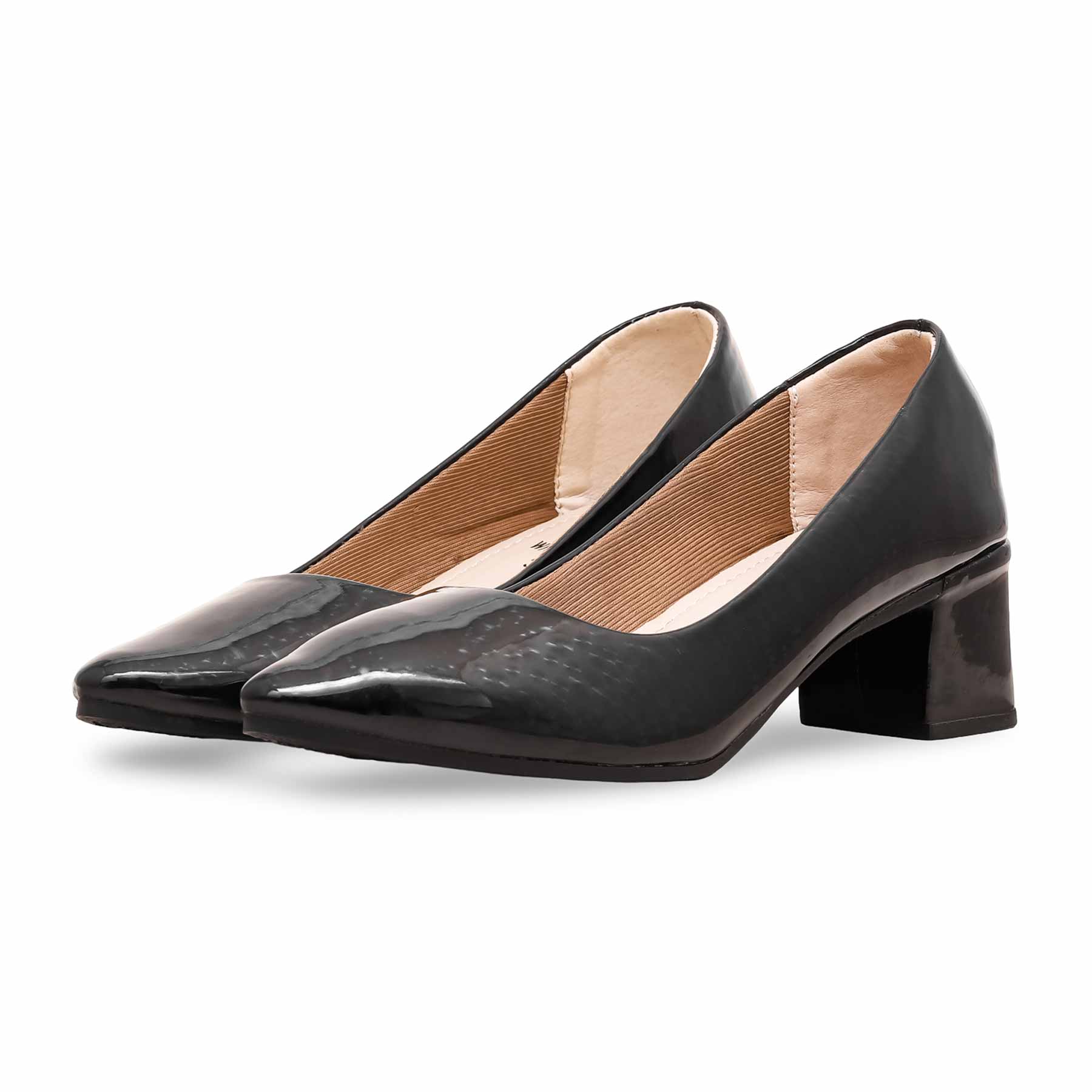 Black Court Shoes WN7469 - Image 2