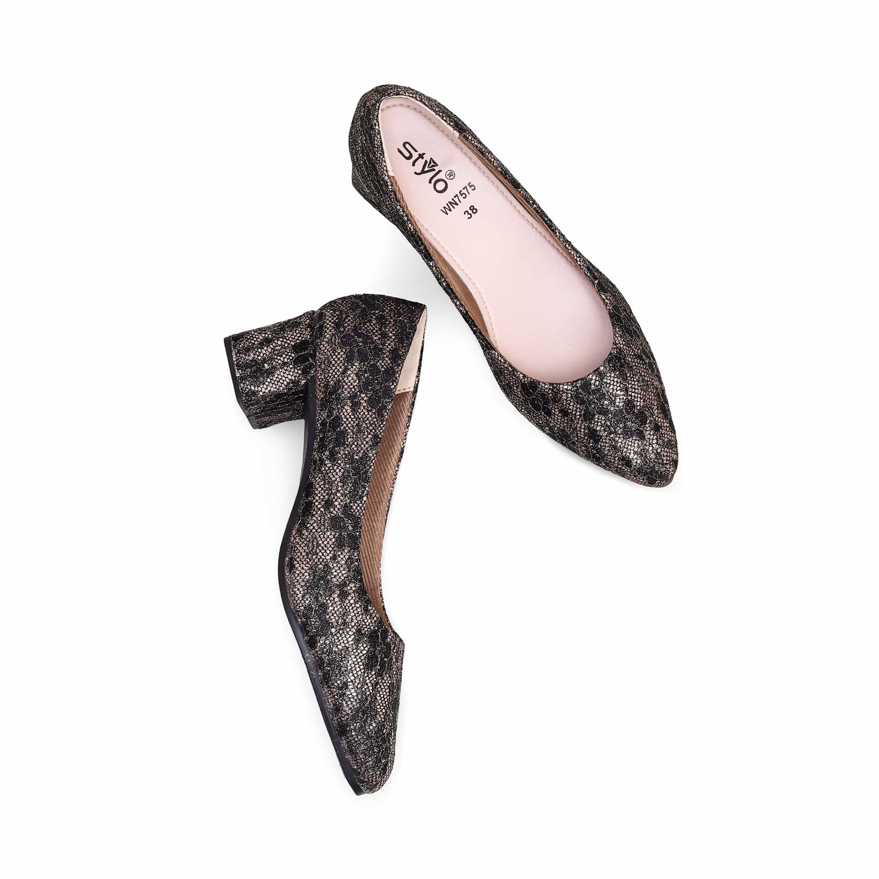 Black Court Shoes WN7575 - Image 4