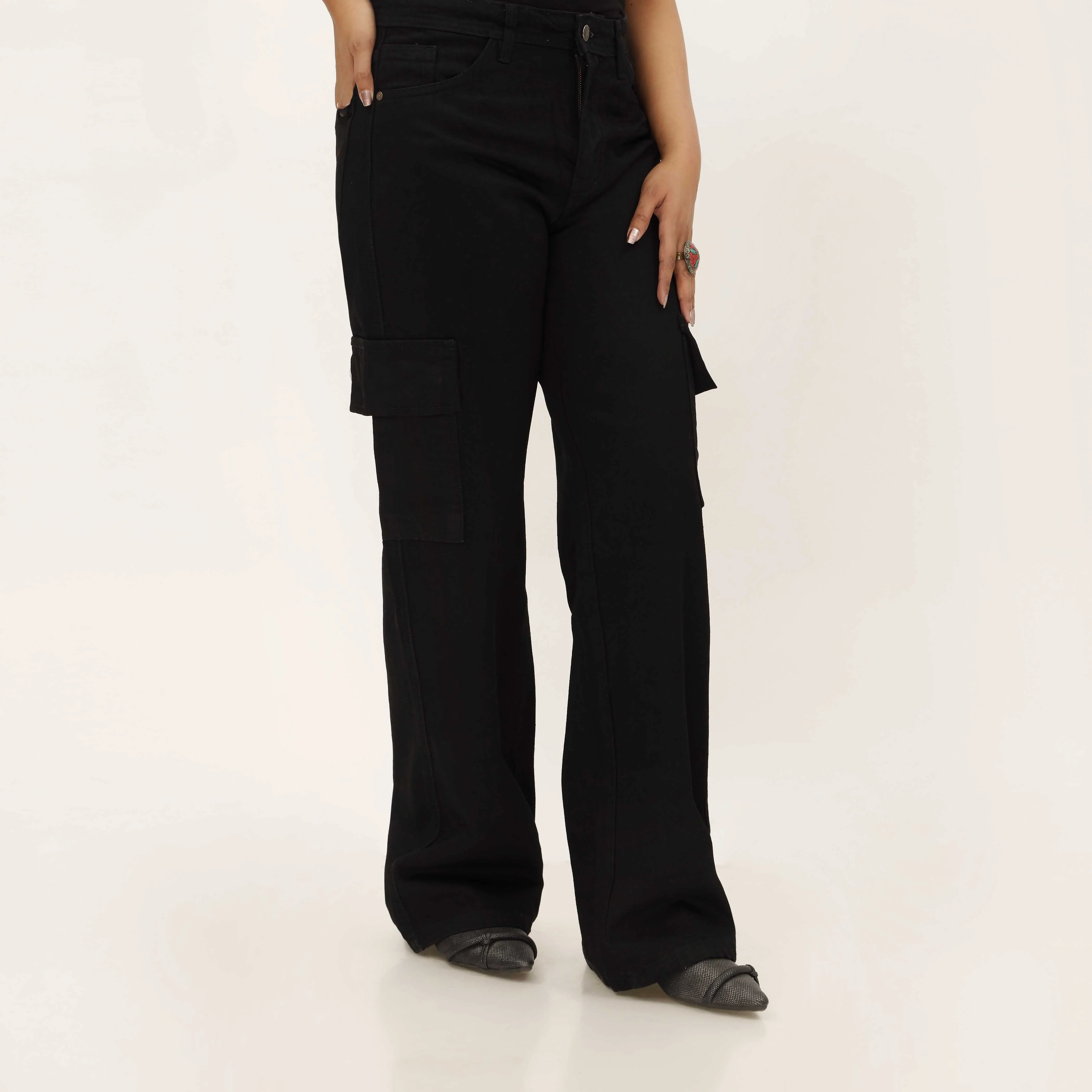 Black Denim Pant PP5014 - Image 3