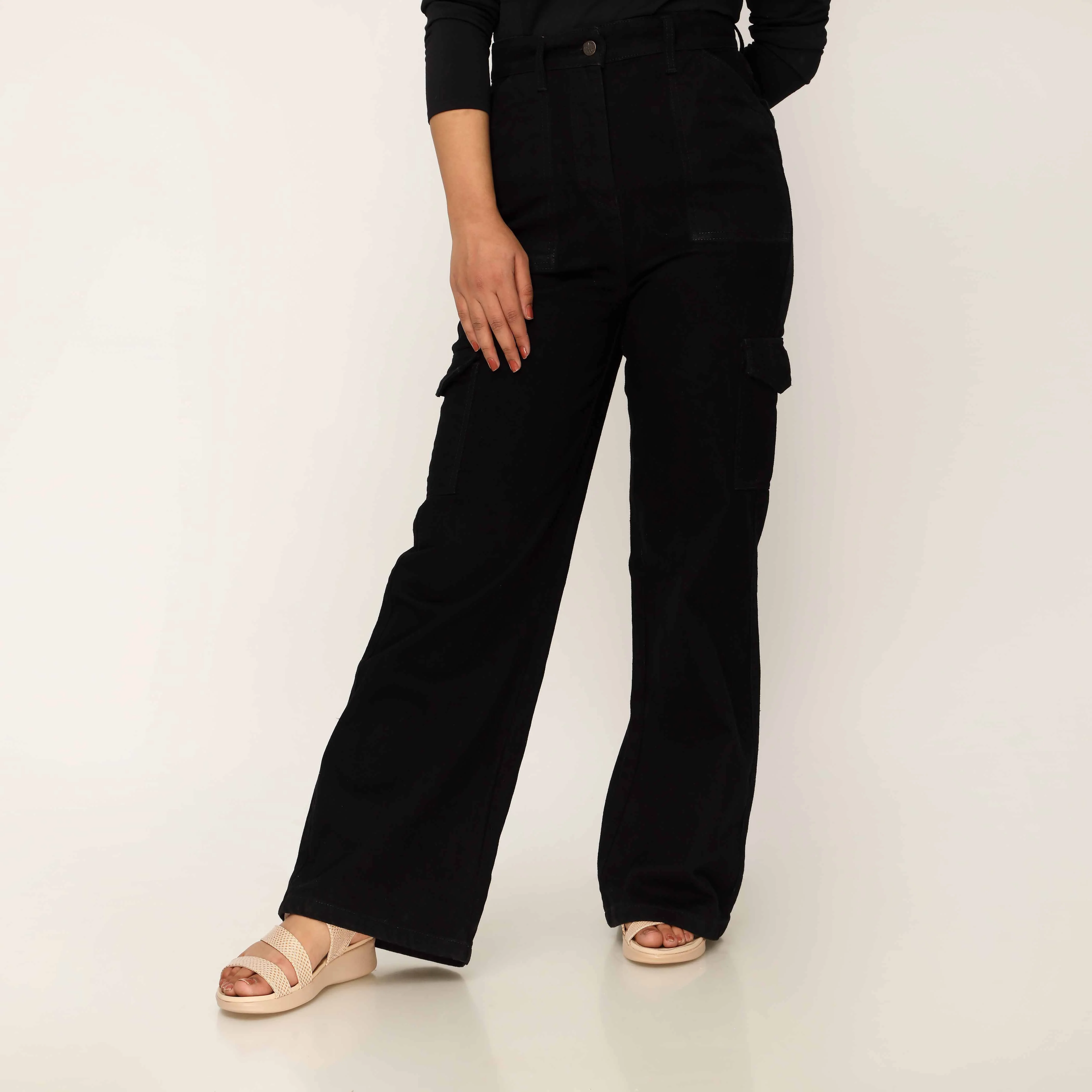 Black Denim Pant PP5043 - Image 3