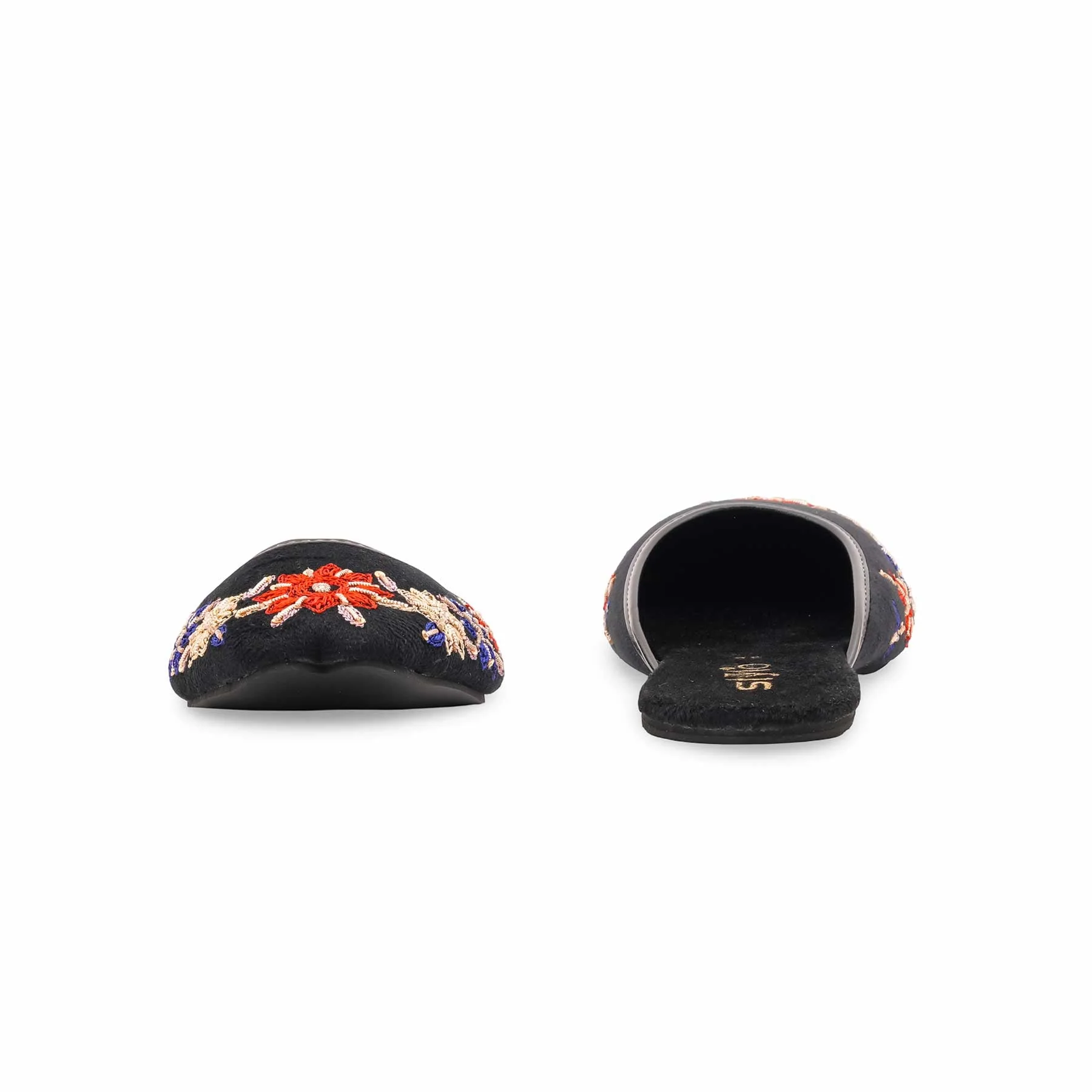 Black Ethnic Back Open Khussa For Women EC8624 - Image 5