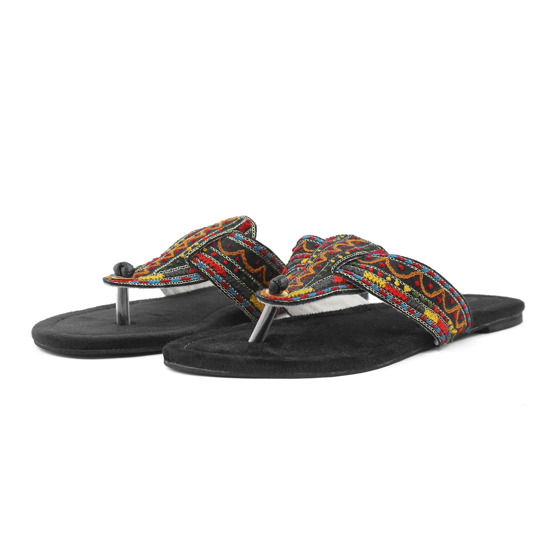 Black Ethnic Chappal EC0194 - Image 2