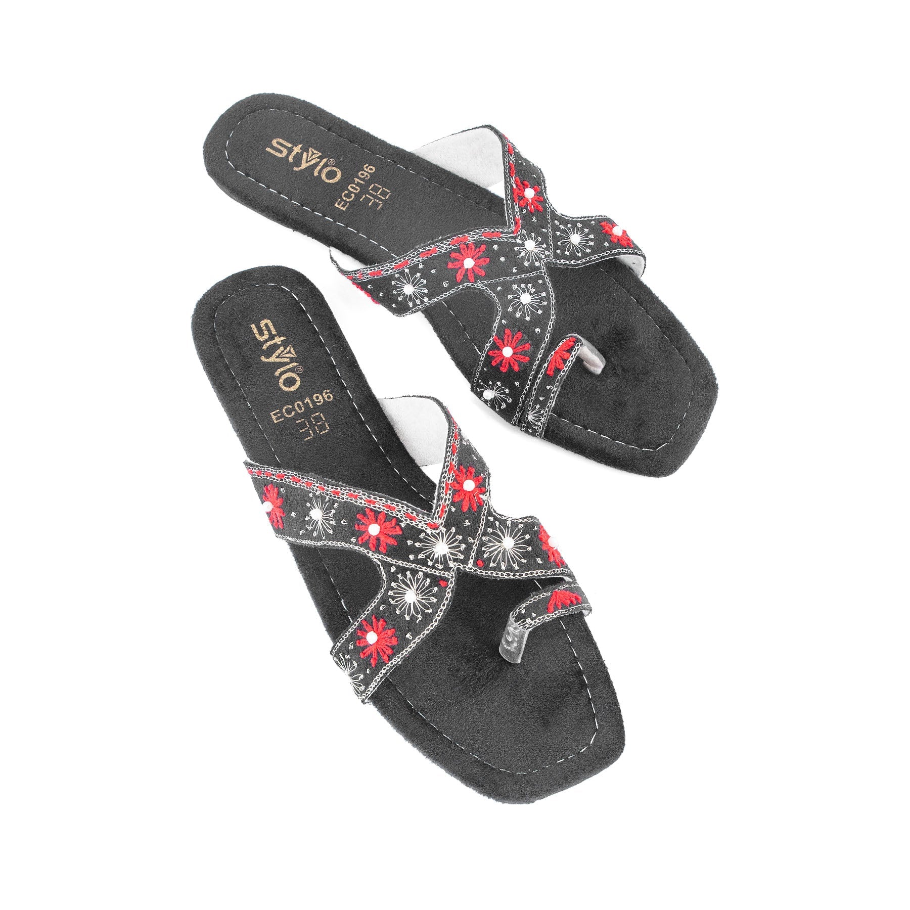 Black Ethnic Chappal EC0196 - Image 4