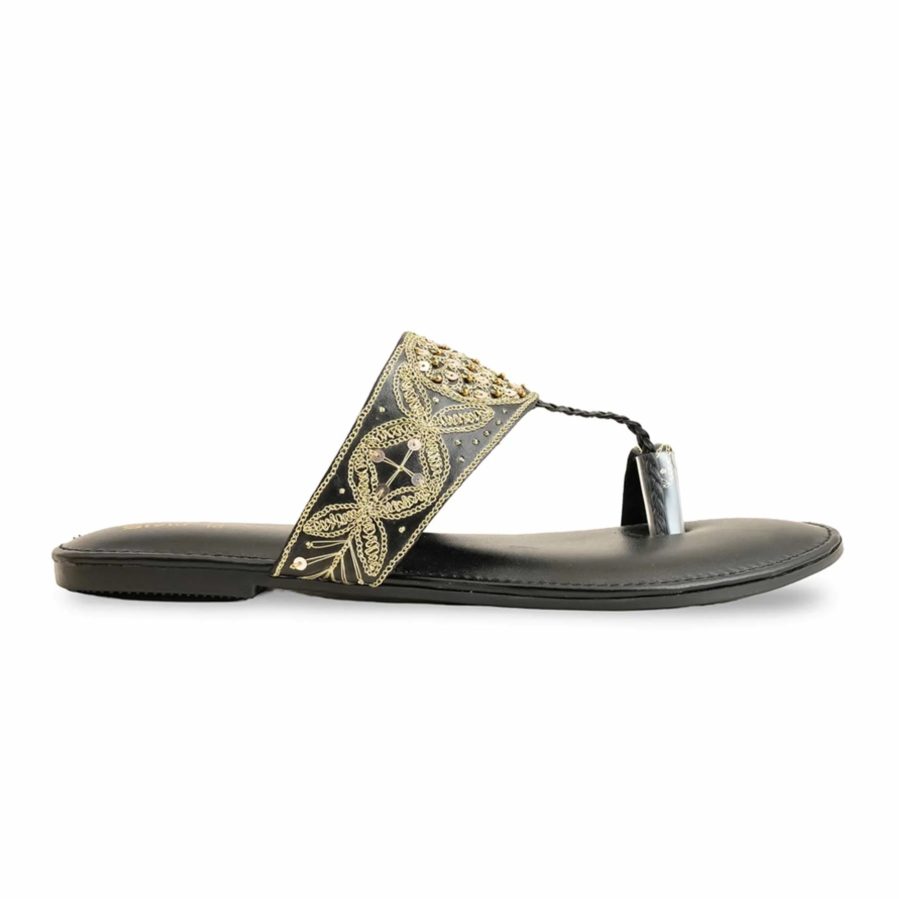 Black Ethnic Chappal EC0214 - Image 2