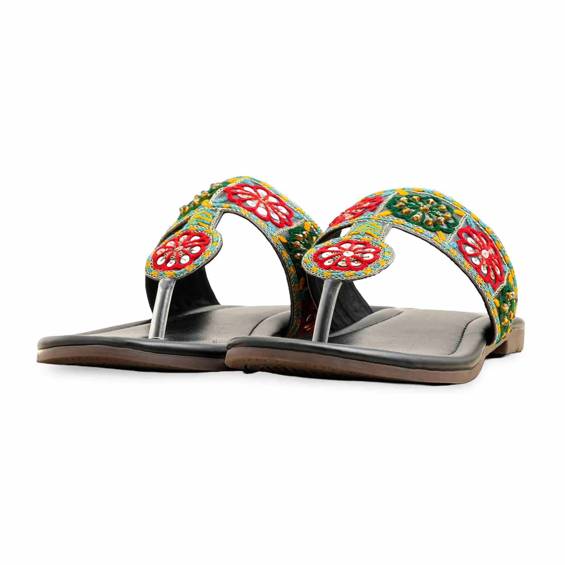 Black Ethnic Chappal EC0235 - Image 4