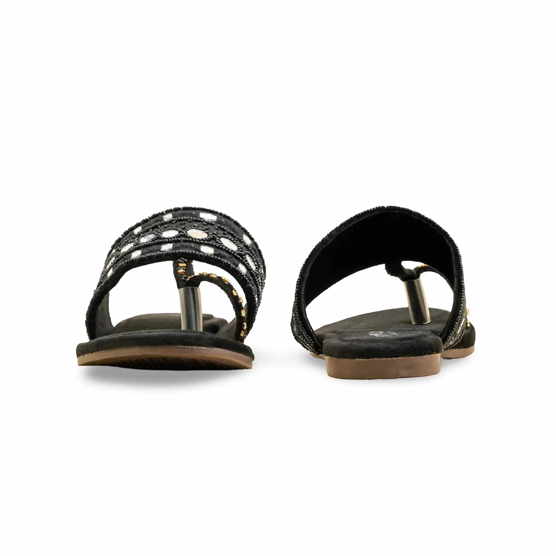 Black Ethnic Chappal EC0237 - Image 4