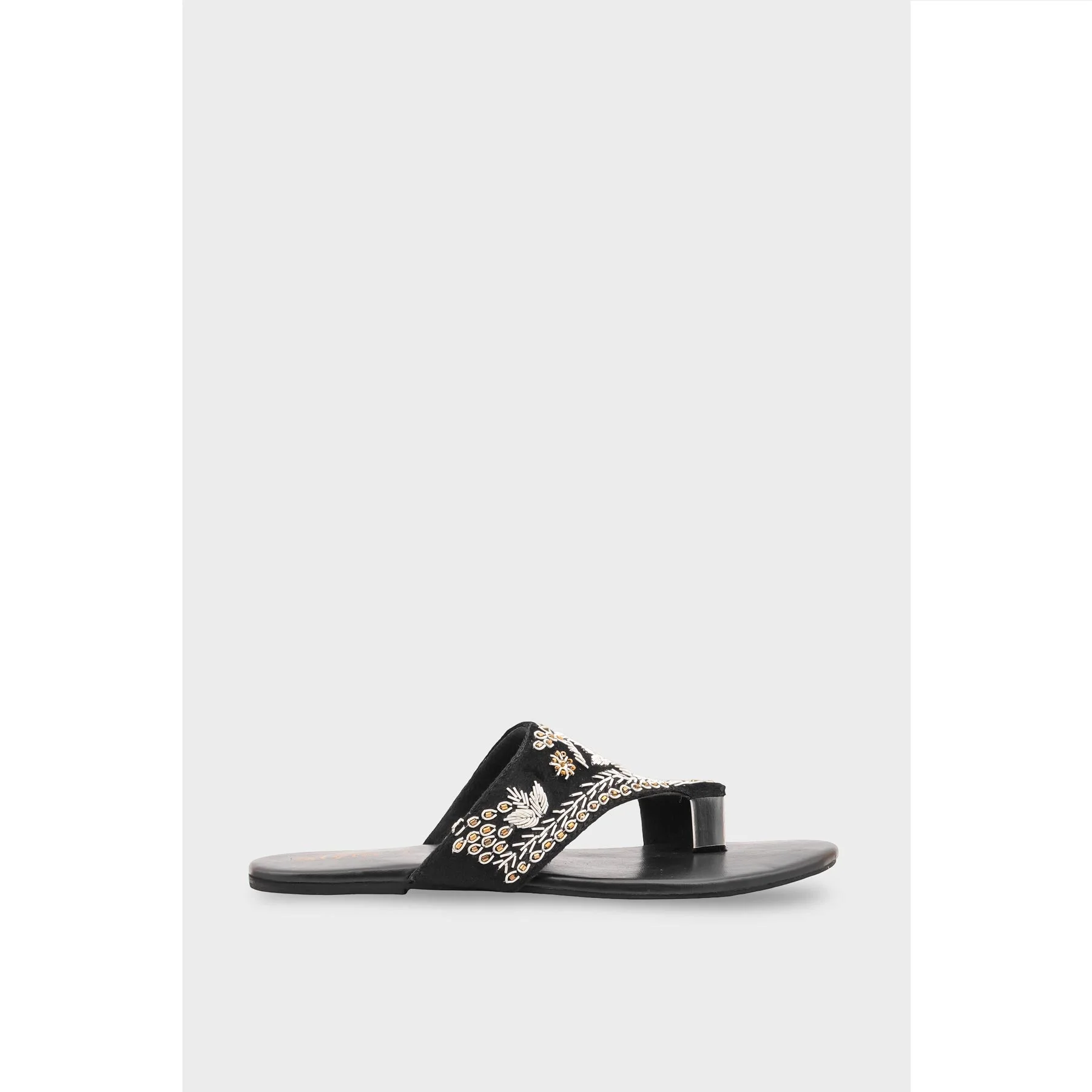 Black Ethnic Chappal EC0242 - Image 2