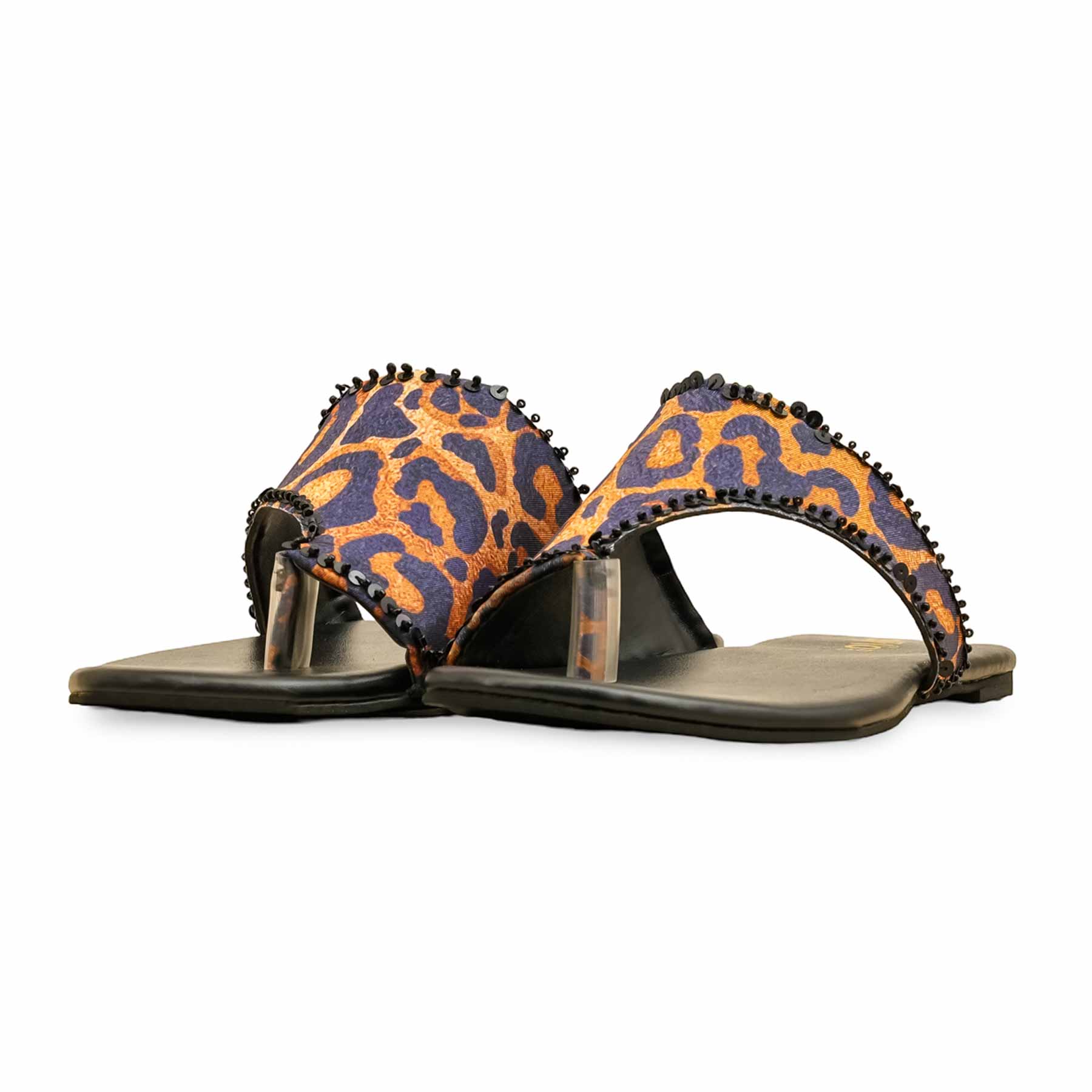 Black Ethnic Chappal For Ladies EC0240 - Image 3