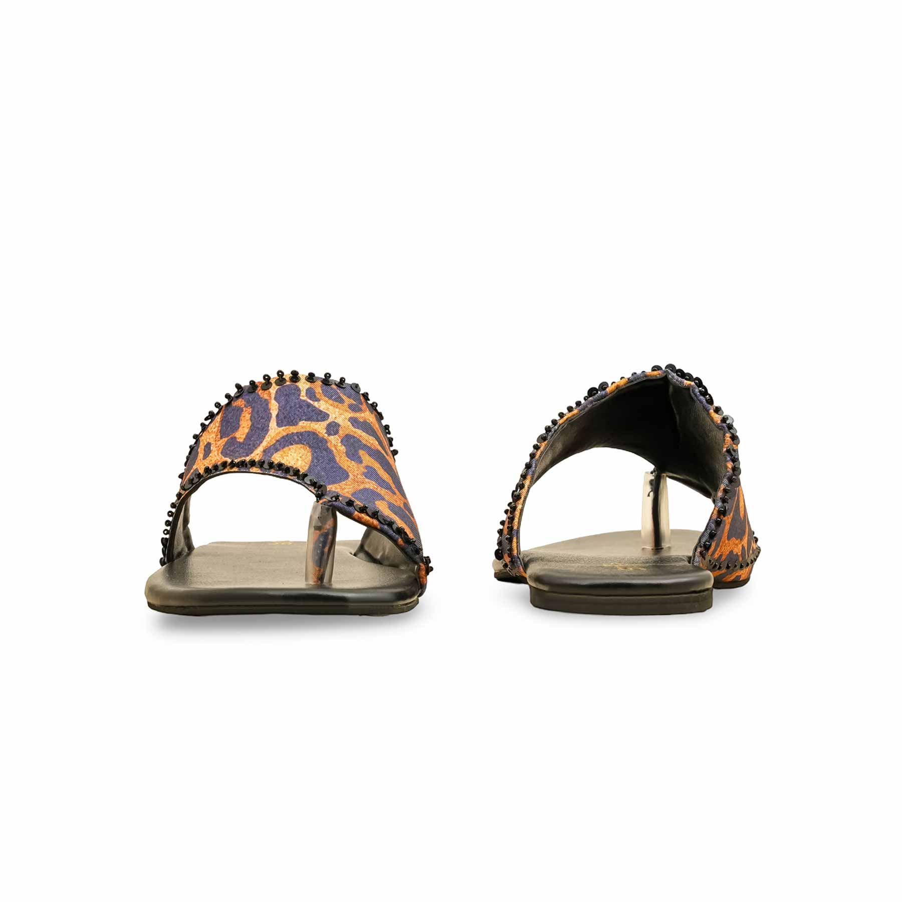 Black Ethnic Chappal For Ladies EC0240 - Image 4