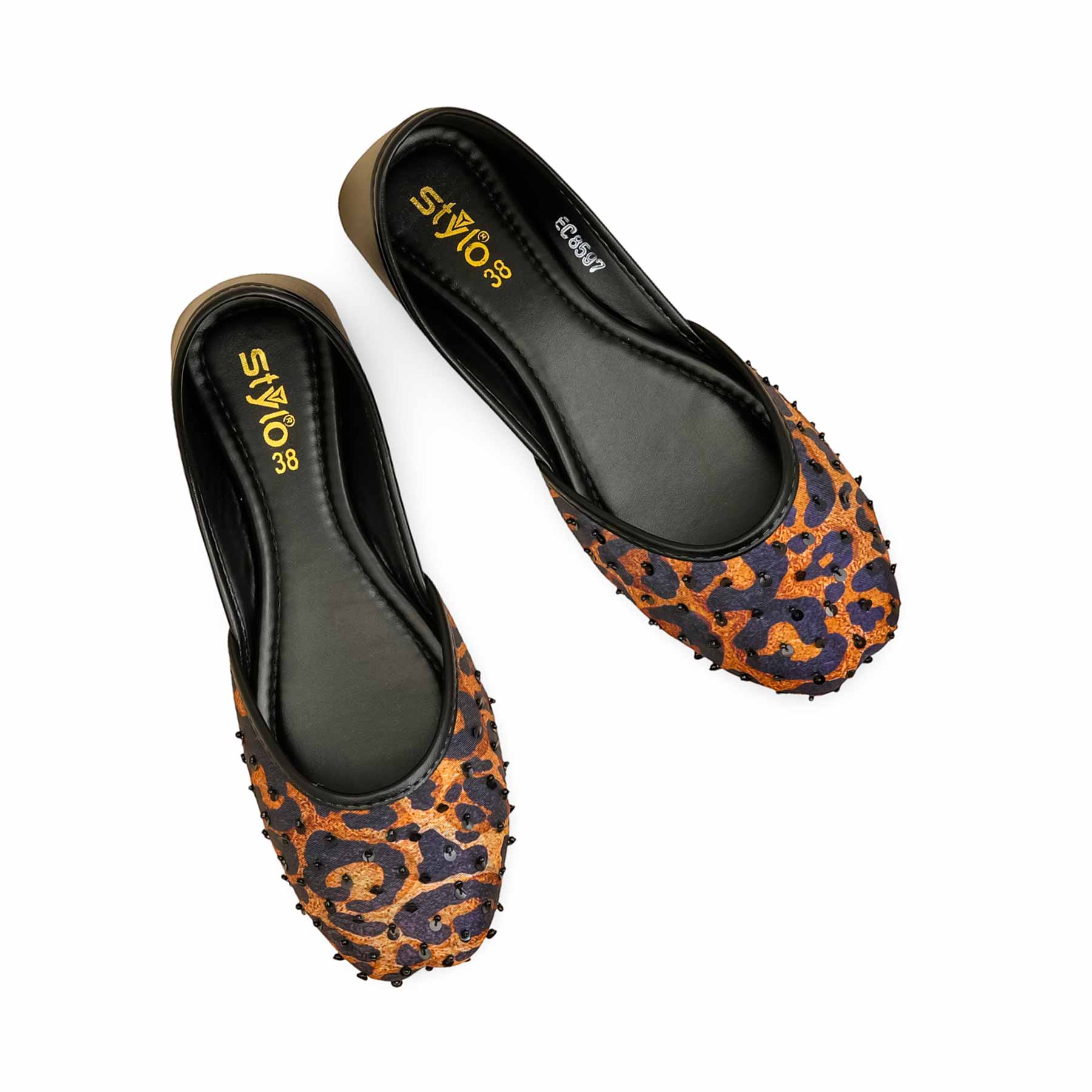 Black Ethnic Khussa For Ladies EC8597 - Image 5