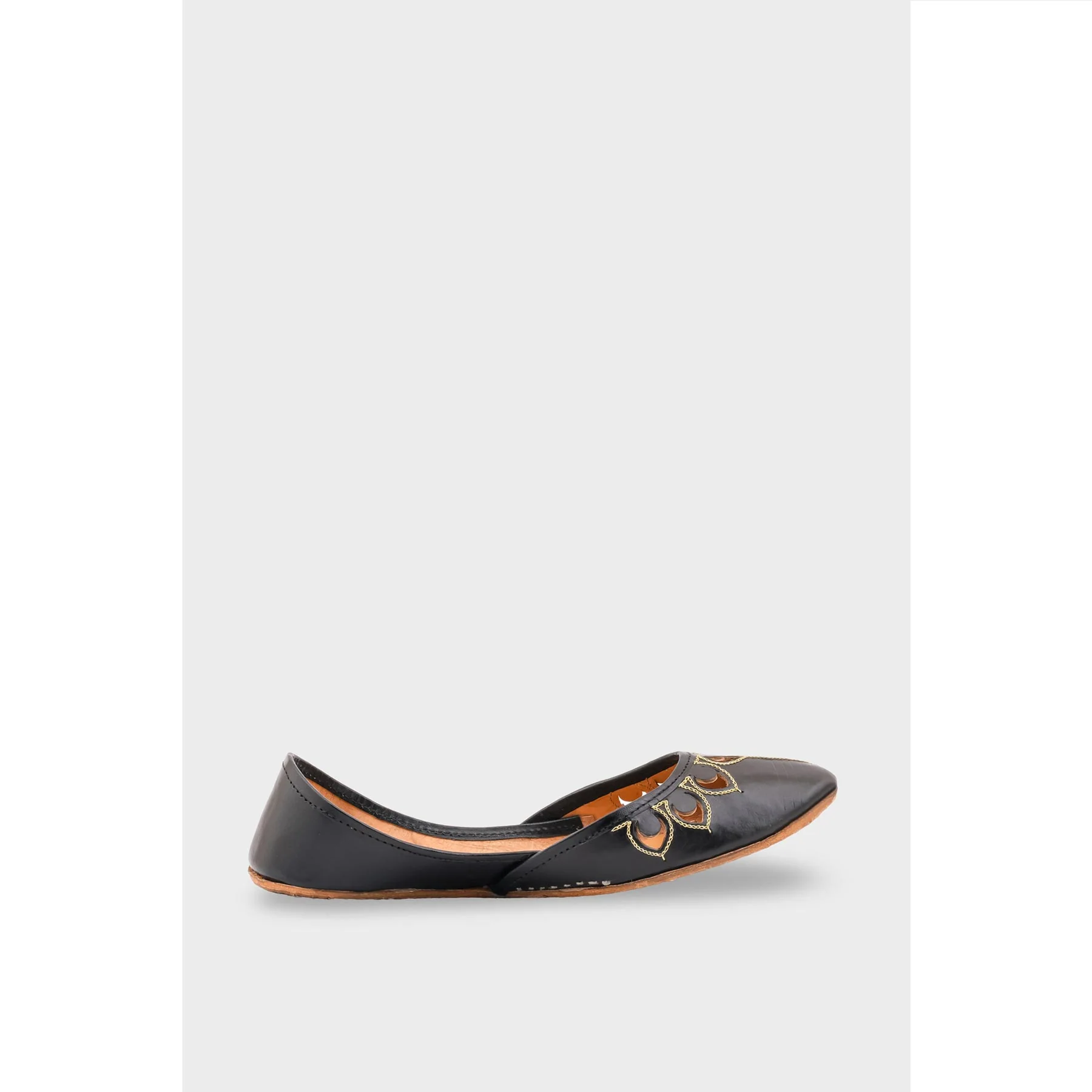 Black Leather Khussa EC8641 - Image 2
