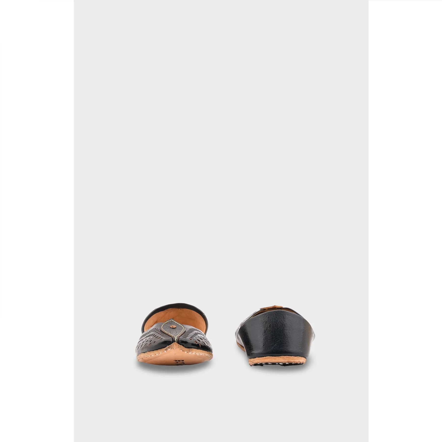 Black Leather Khussa EC8666 - Image 4