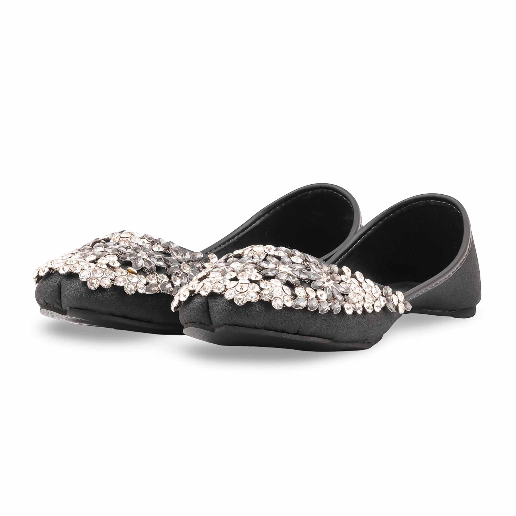 Black Ethnic Khussa For Ladies EC8600 - Image 3