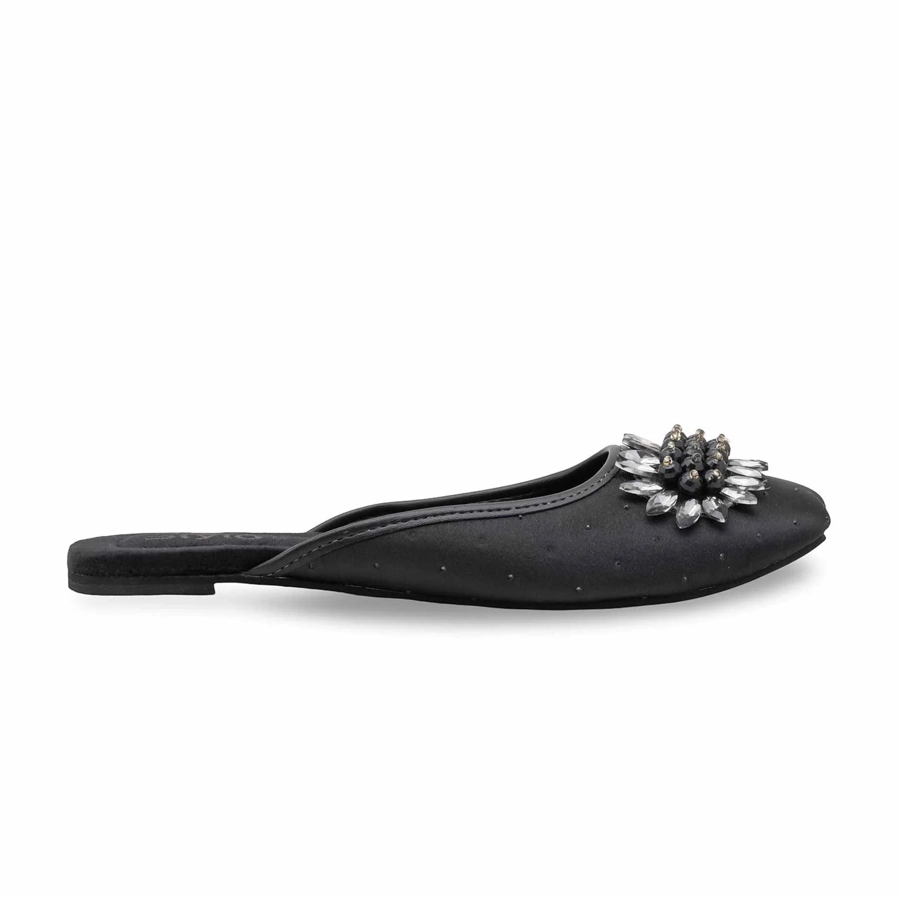 Black Fancy Back Open Khussa EC8596 - Image 3