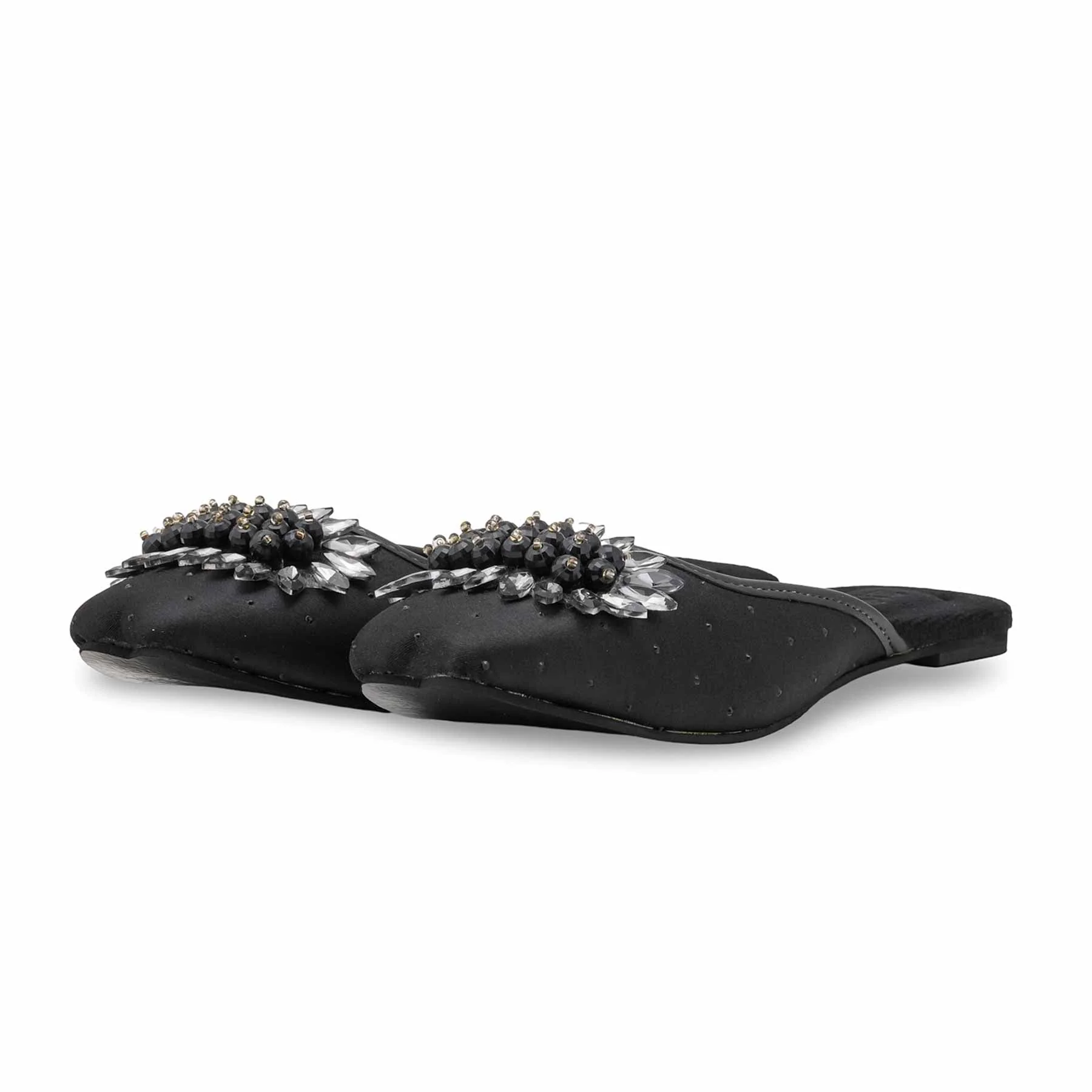 Black Fancy Back Open Khussa EC8596 - Image 4