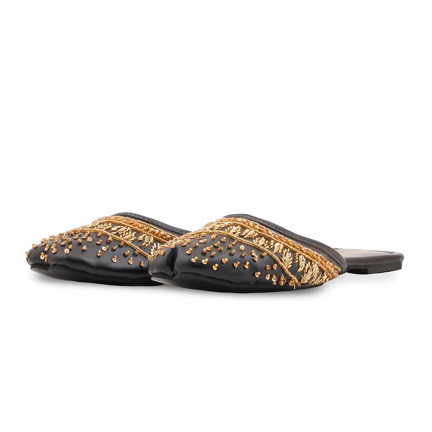 Black Fancy Back Open Khussa EC8612 - Image 3
