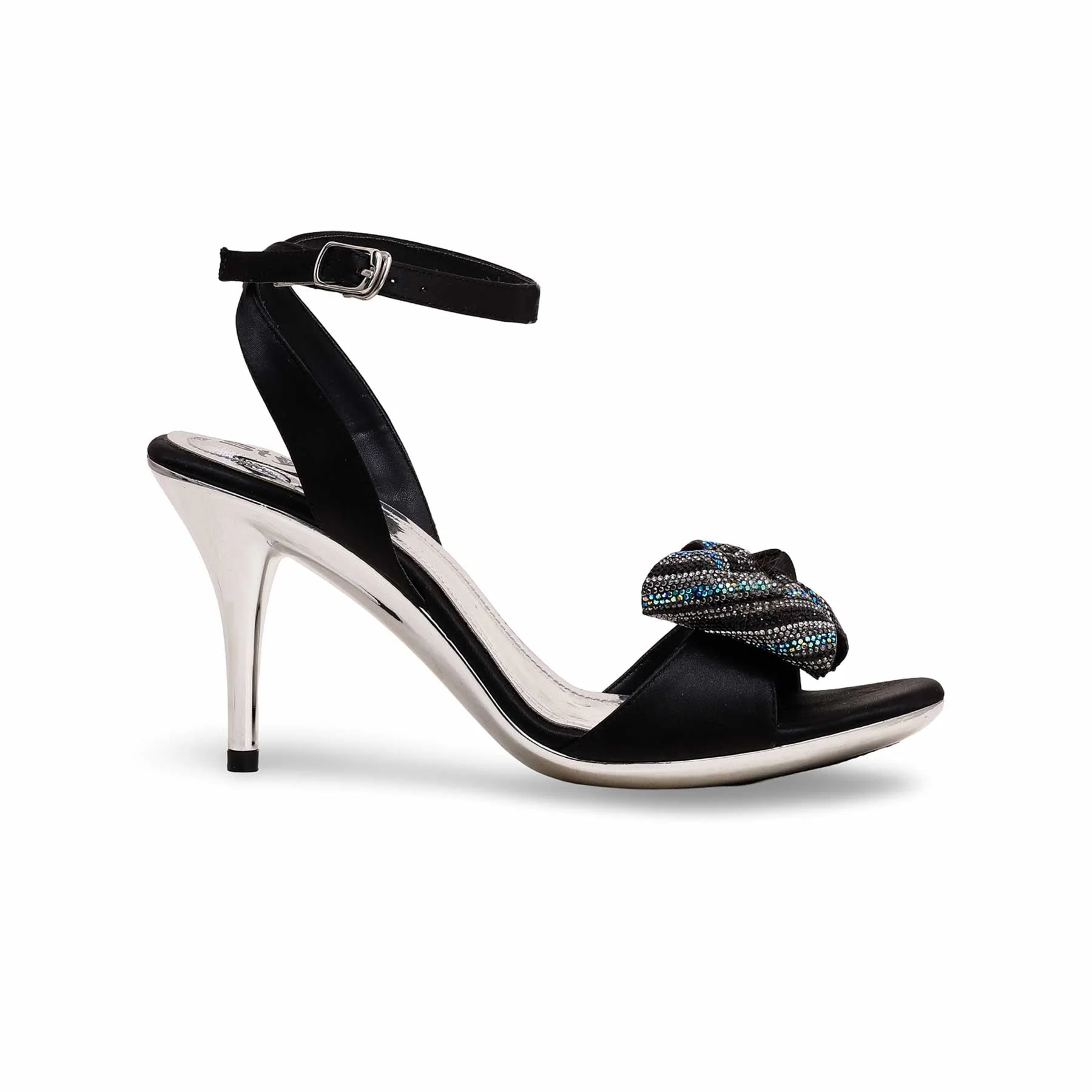 Black Fancy Bridal Sandal FN6022 - Image 2