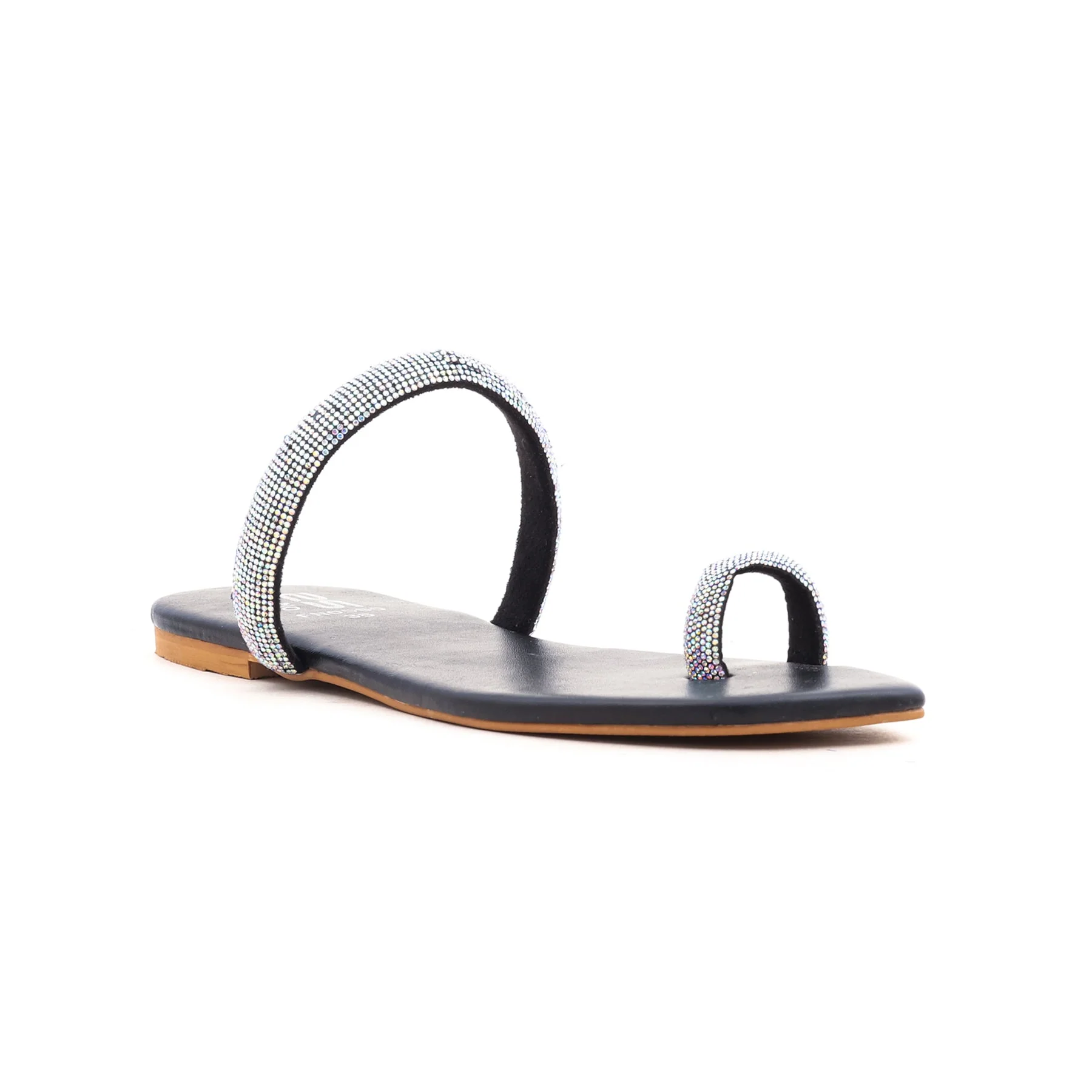 Black Fancy Chappal FN0580 - Image 2